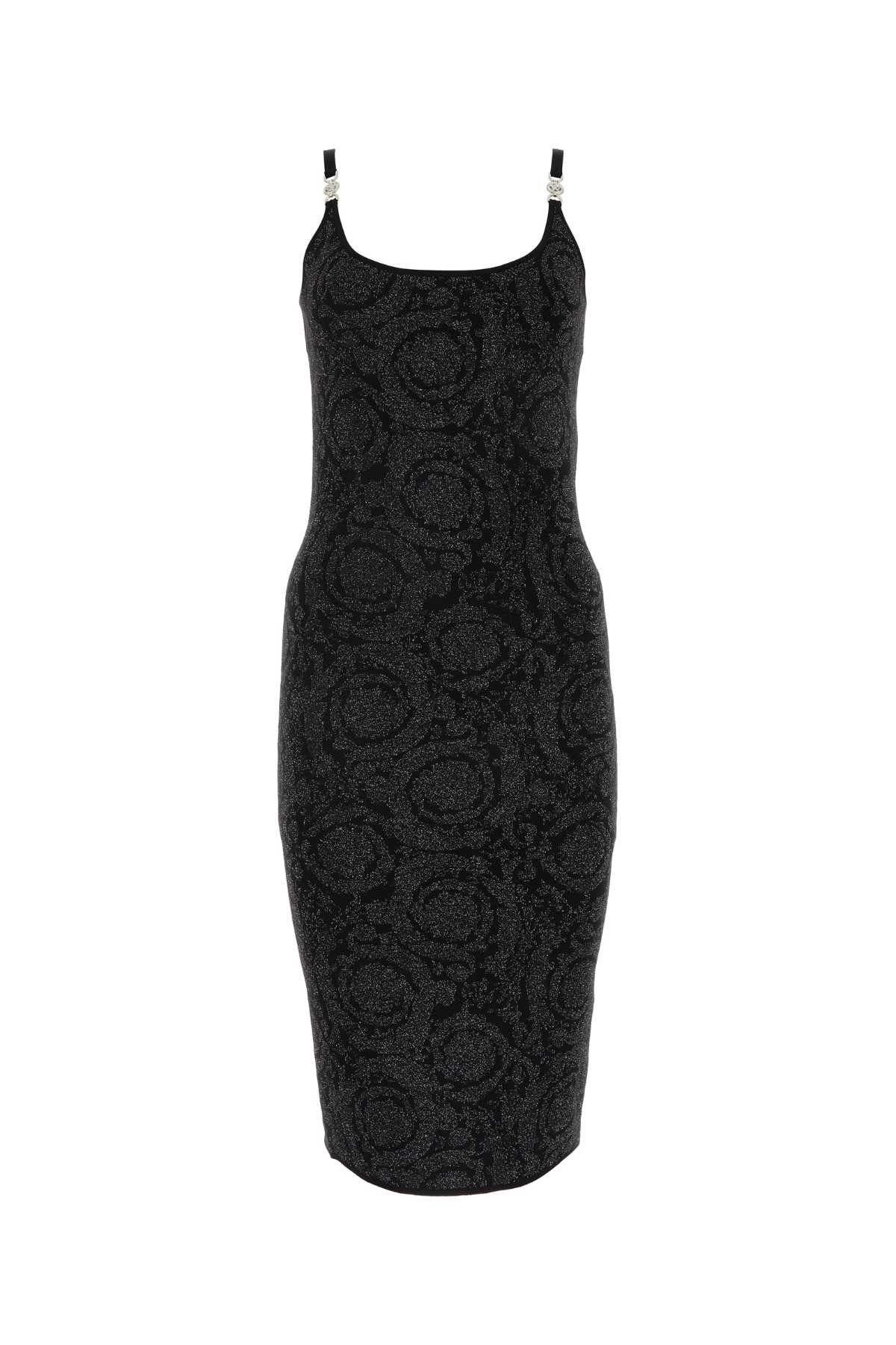 image of Versace Black Stretch Viscose Blend Dress, Women's (Size Small)