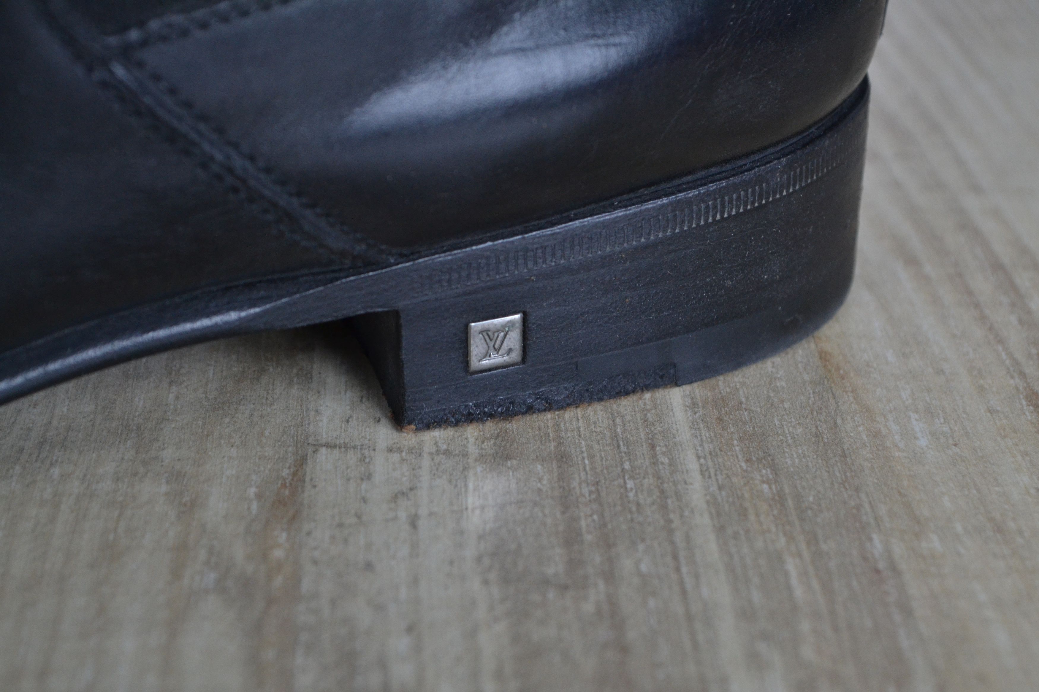 Louis Vuitton LOUIS VUITTON Boots Leather Shoes Ankle Logo LV Black 43 Size US 10 / EU 43 - 5 Thumbnail