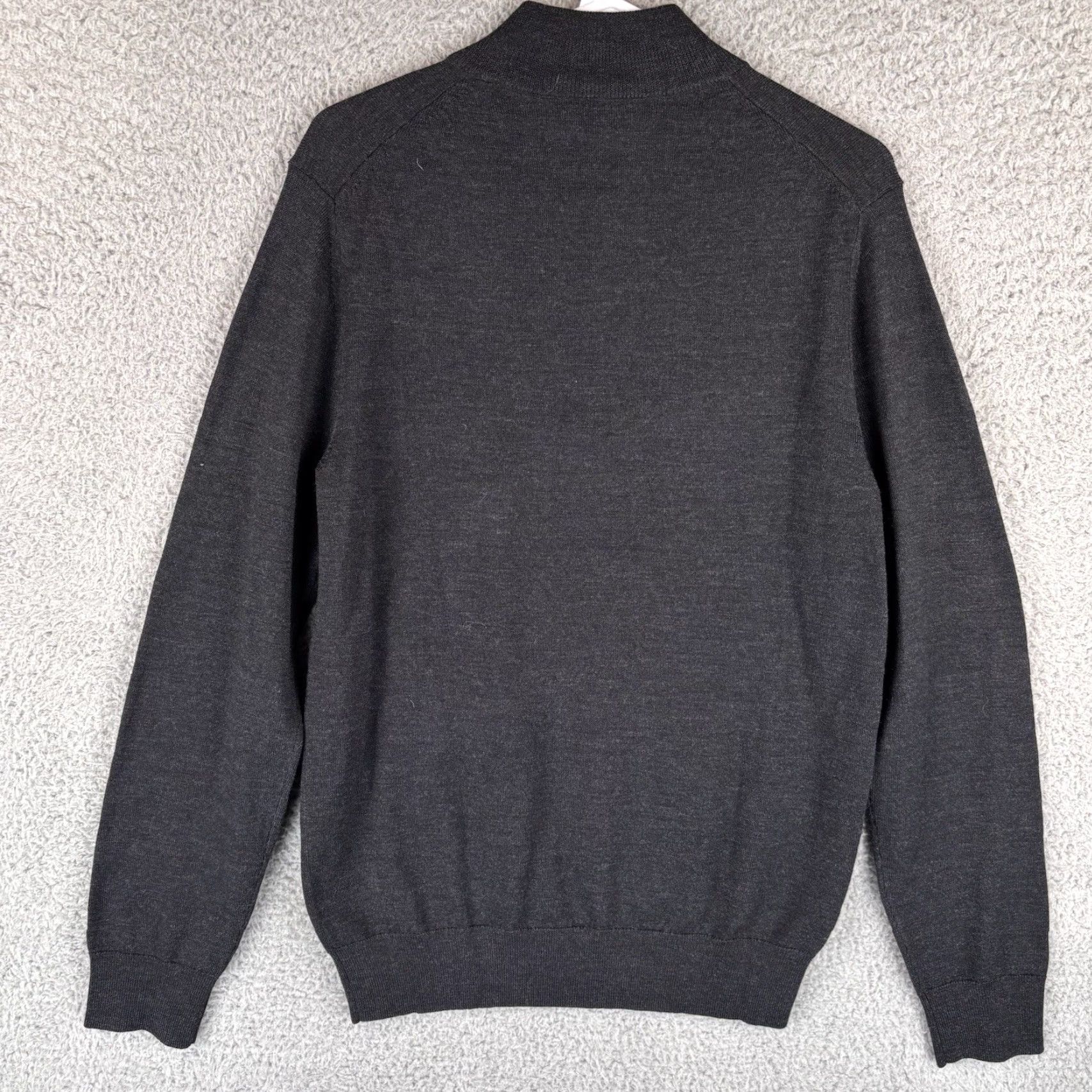 Charles Tyrwhitt Charles Tyrwhitt Sweater Mens Sweater Black Merino Wool 1/4 Zip England Rugby Size US L / EU 52-54 / 3 - 6 Thumbnail