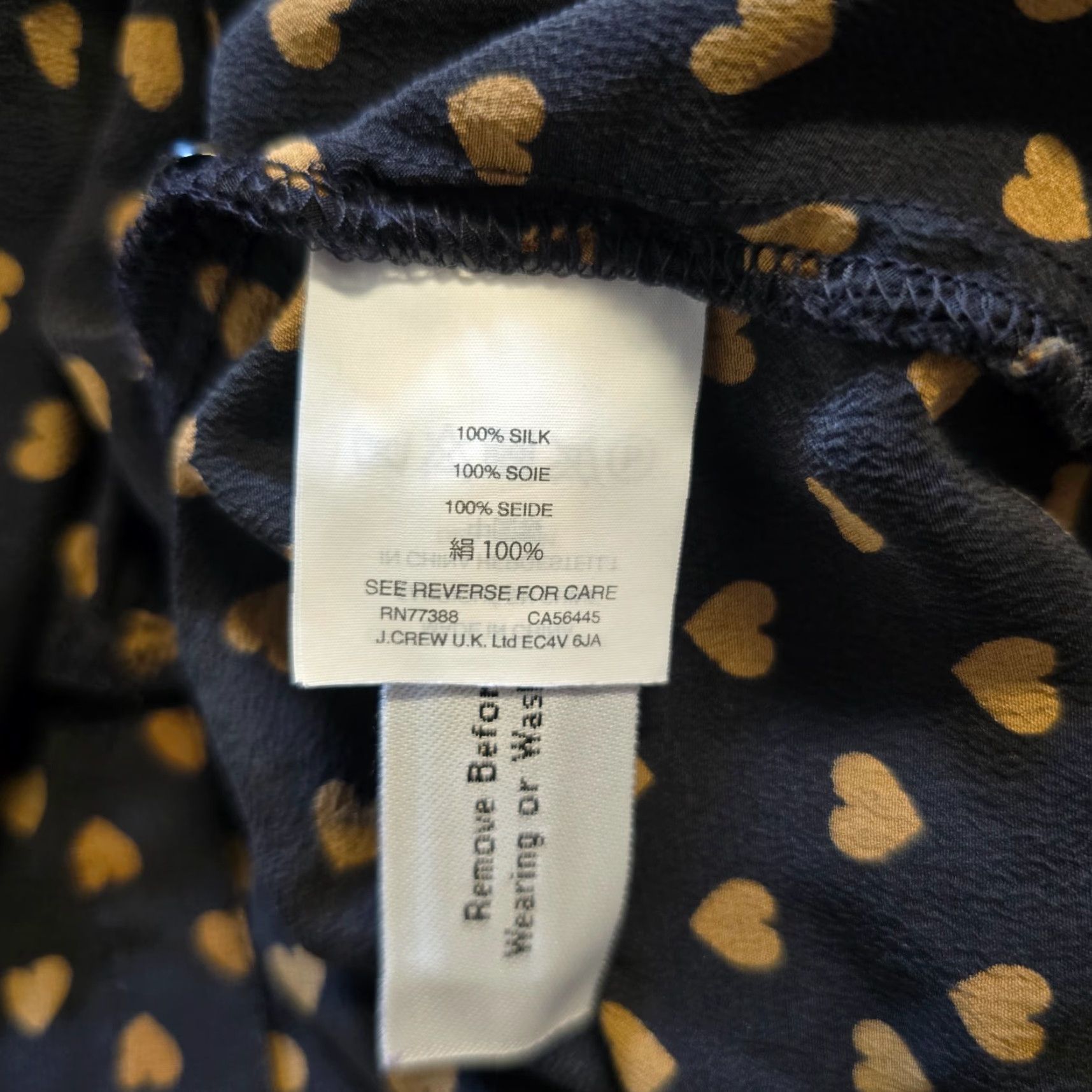 Madewell Madewell Top Womens XS Black Beige Hearts Silk Tiered Lightweight Casual Shirt Bell Sleeve Round Neck Pullover Regular Lightweight Blouse Women Size XS / US 0-2 / IT 36-38 - 7 Thumbnail
