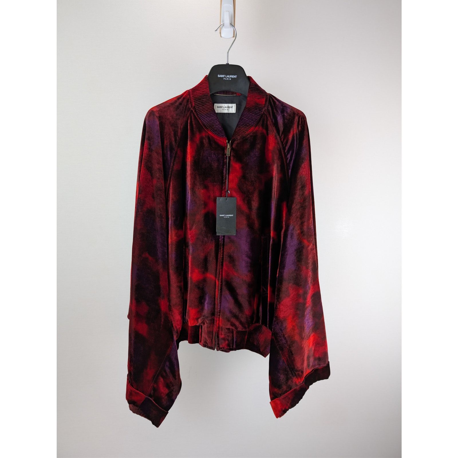 Saint Laurent Paris o1rshd1 Velours Liquide Ombre Jacket in Rouge Rose Size US L / EU 52-54 / 3 - 1 Thumbnail