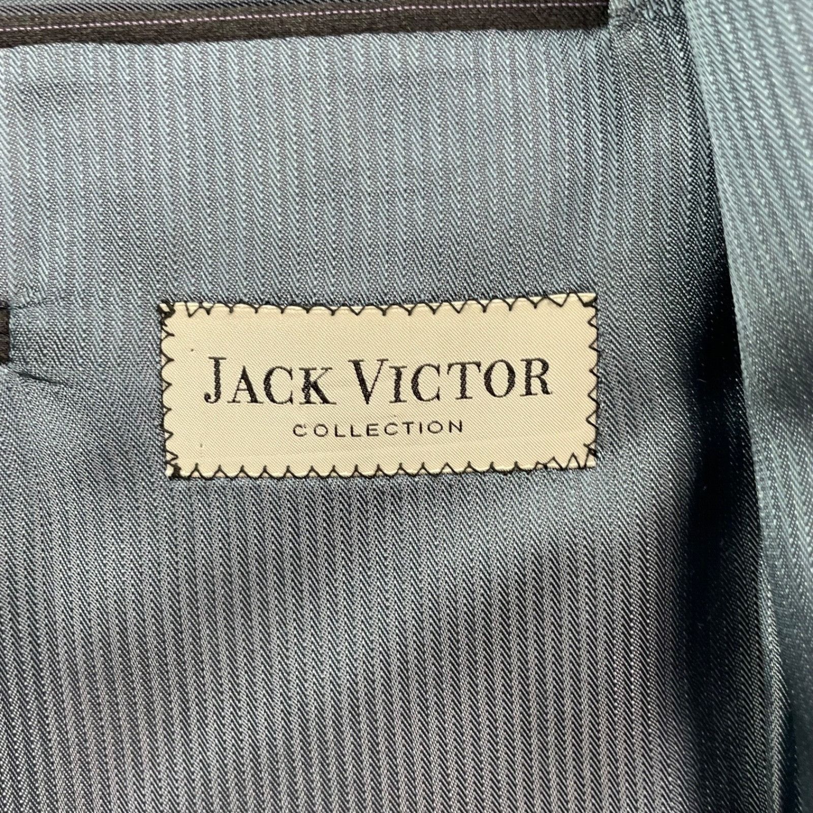 Jack Victor Jack Victor Men's Powell 100% Wool 2-Button Suit Gray Stripe Size 48R - 6 Thumbnail