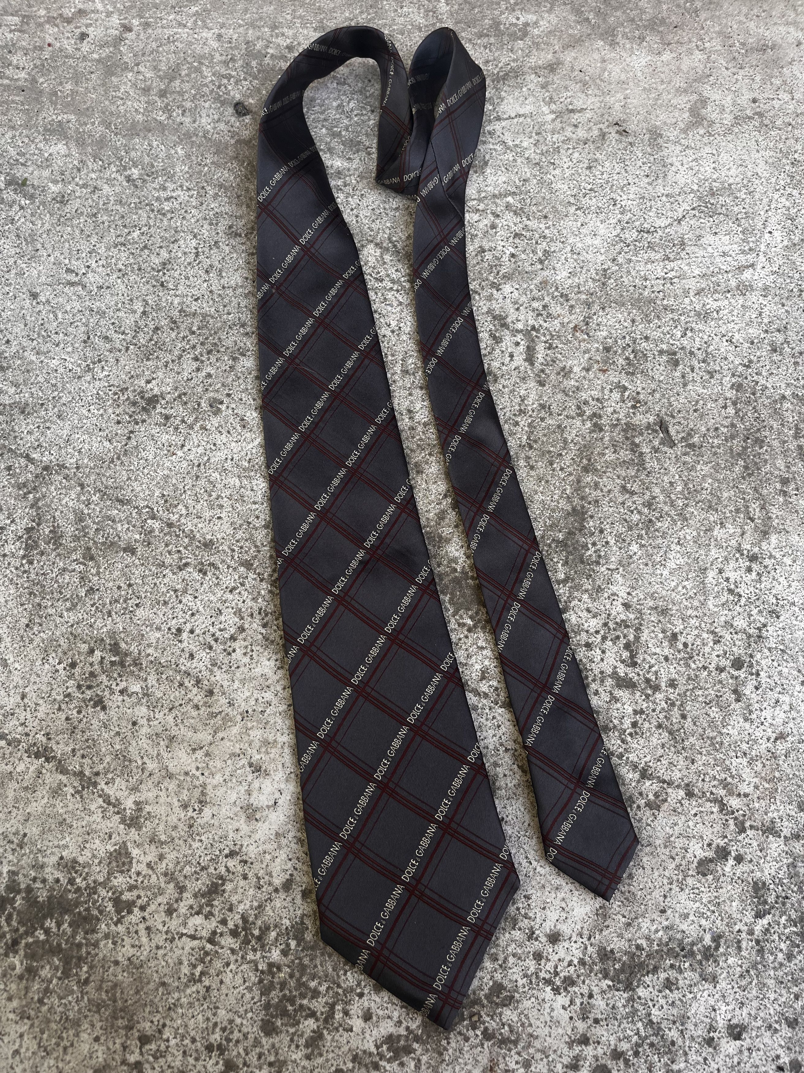Dolce & Gabbana Dolce & Gabbana Vintage Multilogo Silk Tie Size ONE SIZE - 3 Thumbnail