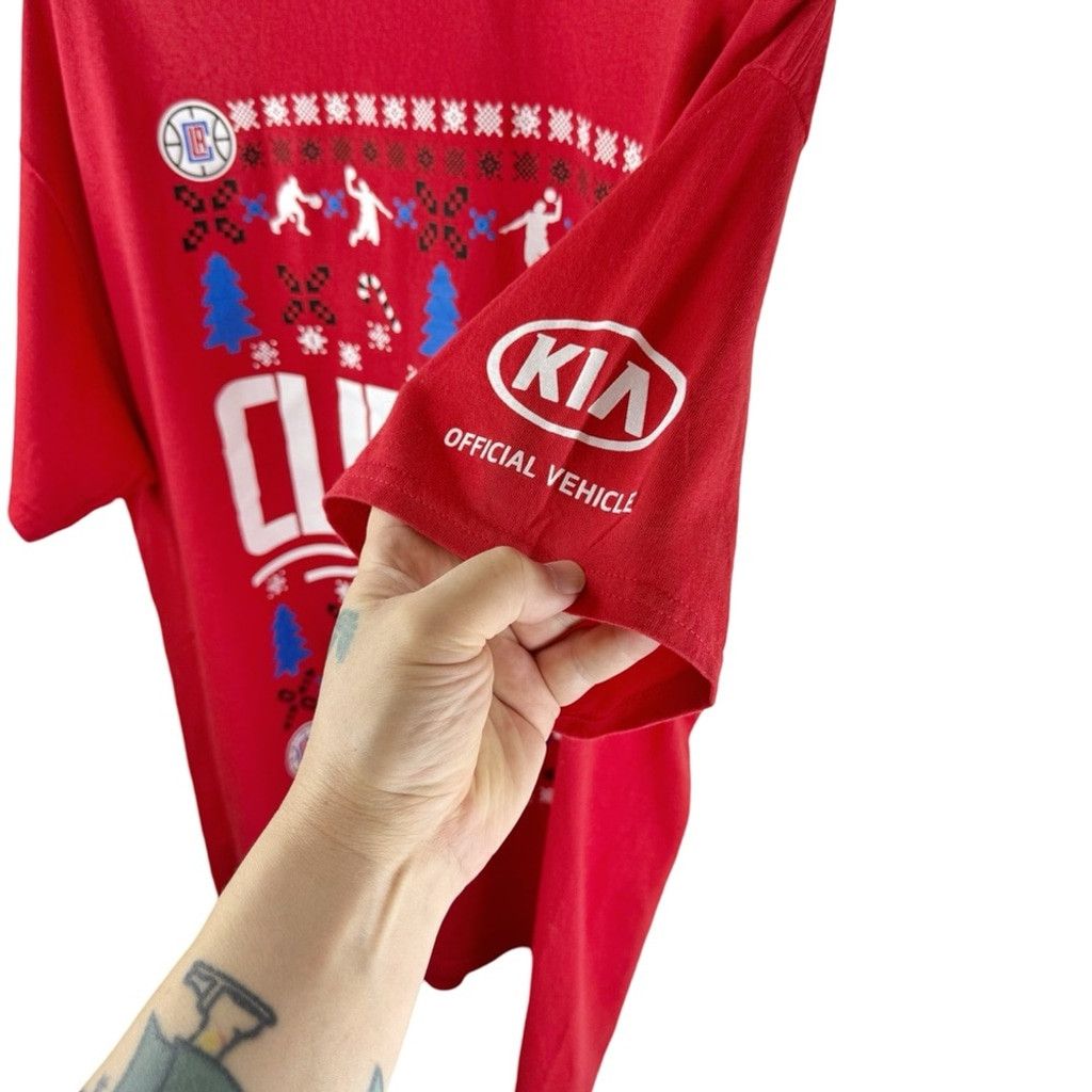 Gildan NWOT GILDAN HEAVY COTTON CLIPPERS Mens Red Christmas T-Shirt Size US XL / EU 56 / 4 - 3 Thumbnail