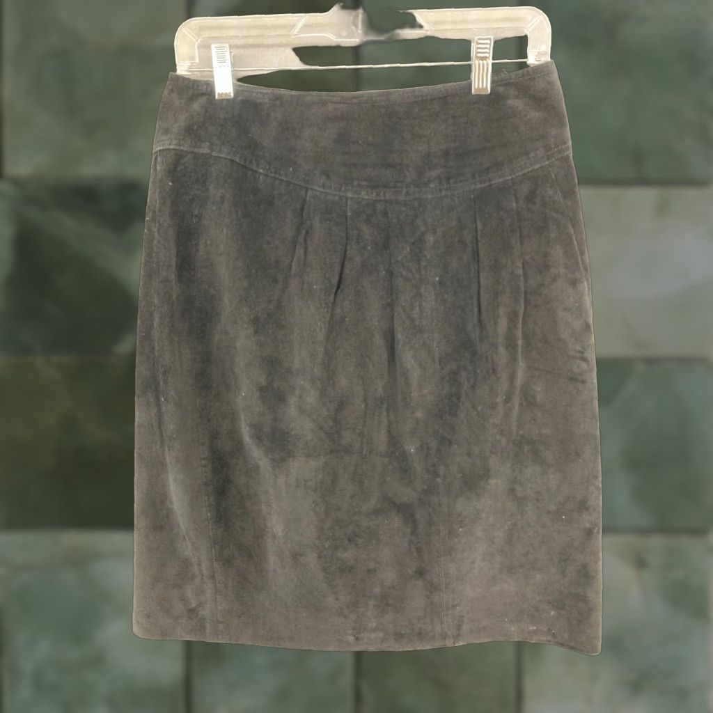 Lord & Taylor Womens Leather Skirt Black XL Straight Pencil Lord Taylor 8832 Size 30" / US 8 / IT 44 - 1 Thumbnail