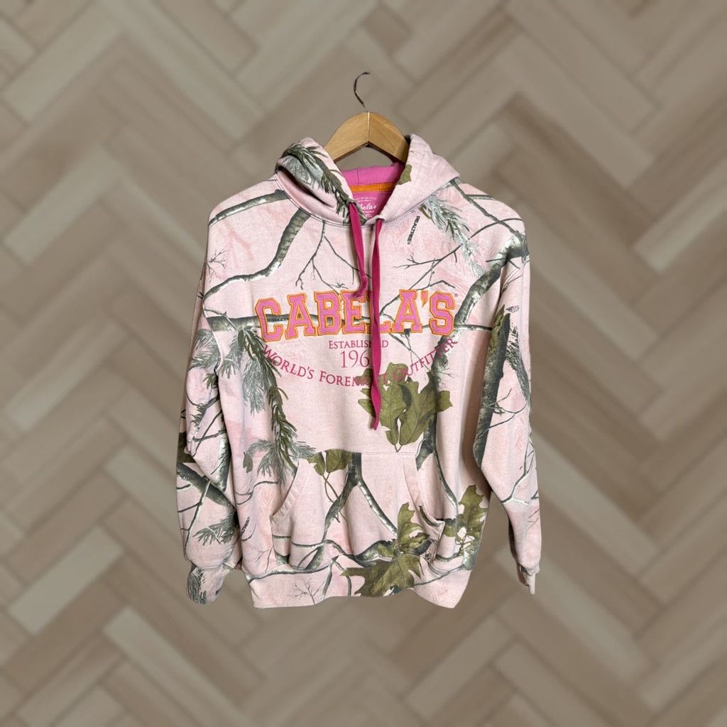 Vintage VINTAGE Cabela's Hoodie Shirt Womens Pink Camo Pullover Hooded S Womens Size S / US 4 / IT 40 - 1 Thumbnail