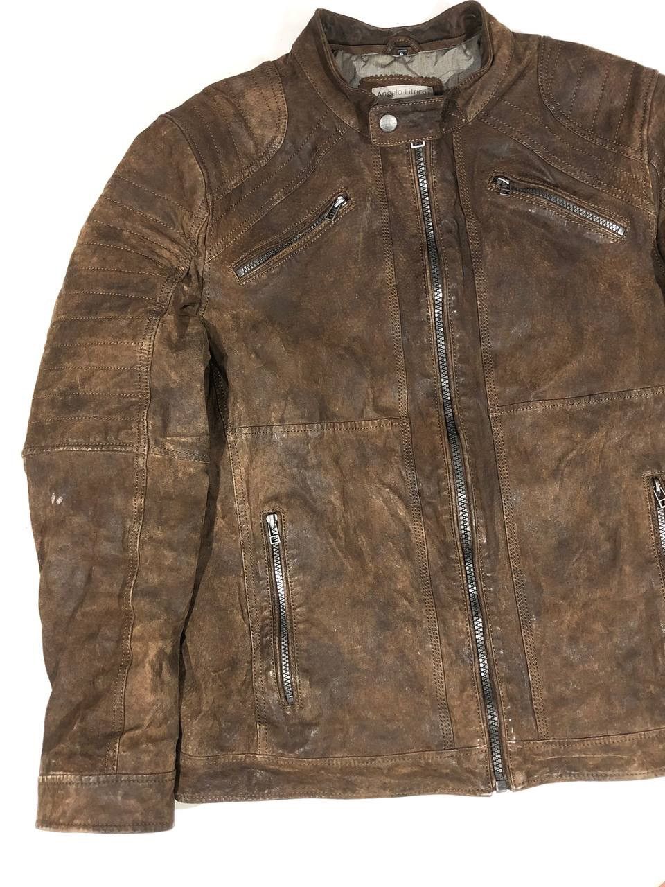 Angelo Litrico Angelo Litrico Racing Biker Leather Jacket Brown Size US L / EU 52-54 / 3 - 4 Thumbnail