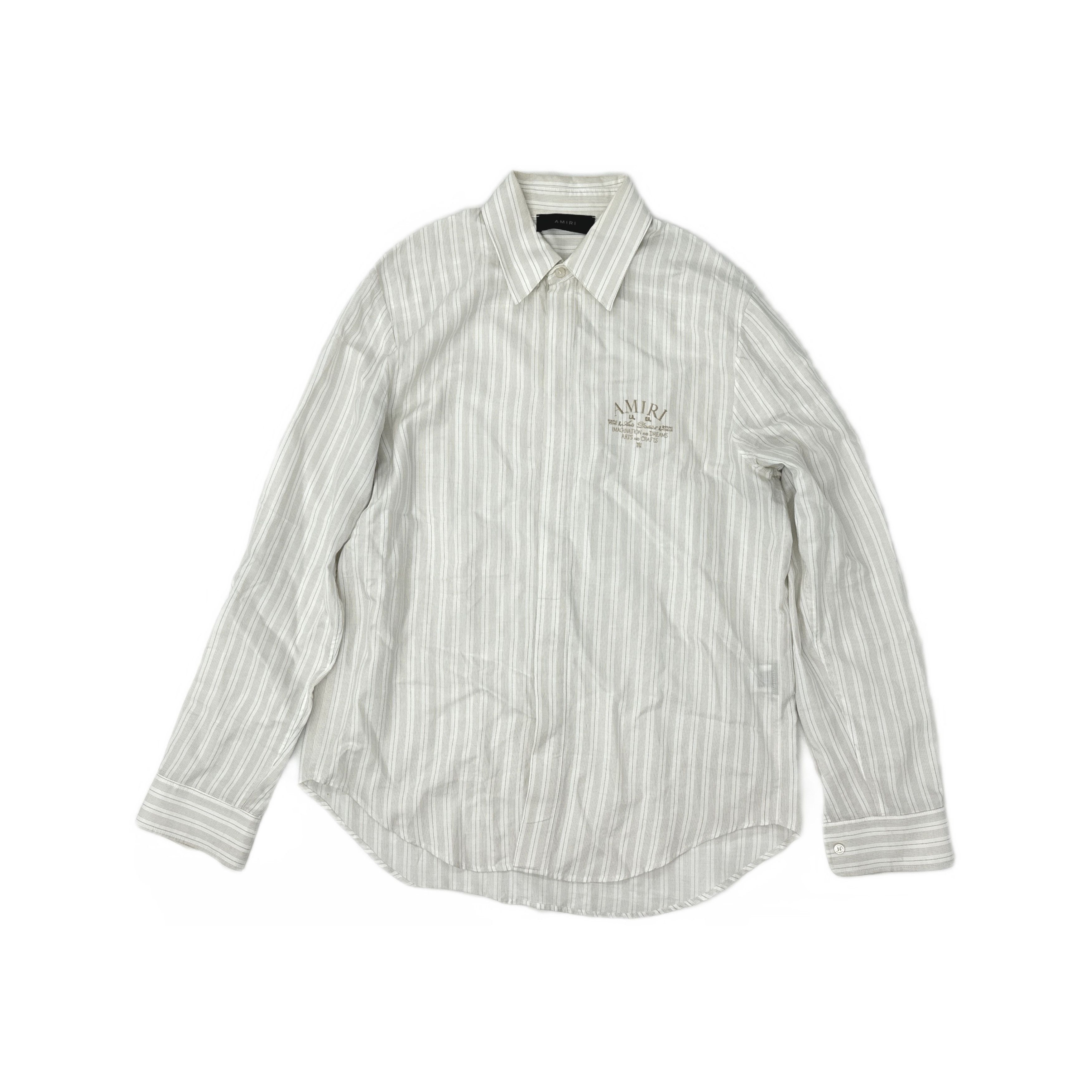 Amiri Amiri Striped Graphic Button Up Shirt Size 50 Size US M / EU 48-50 / 2 - 1 Thumbnail