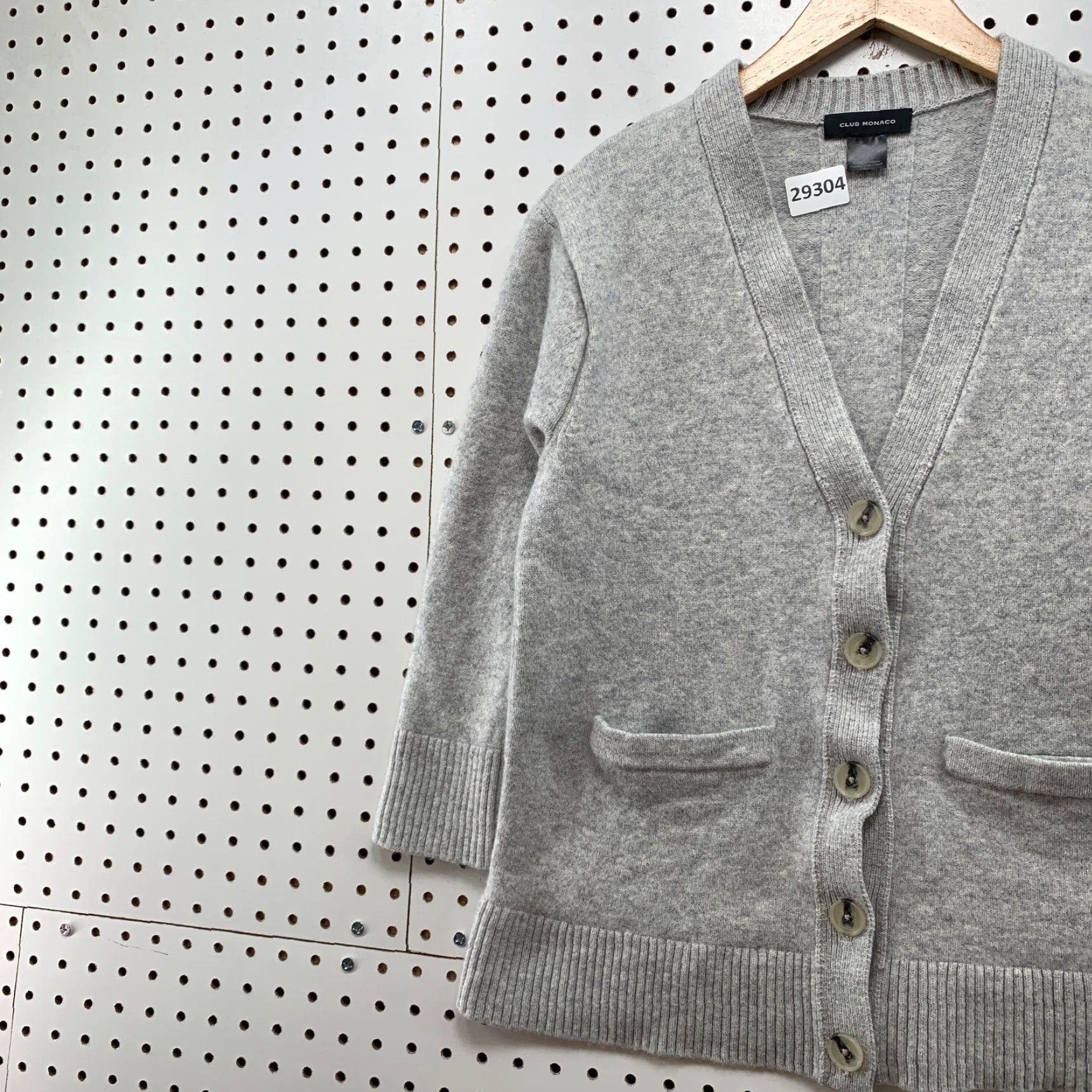 Club Monaco VINTAGE Club Monaco Wool Blend Cardigan Sweater Womens Small Gray Soft 18.5x25 Size S / US 4 / IT 40 - 3 Thumbnail