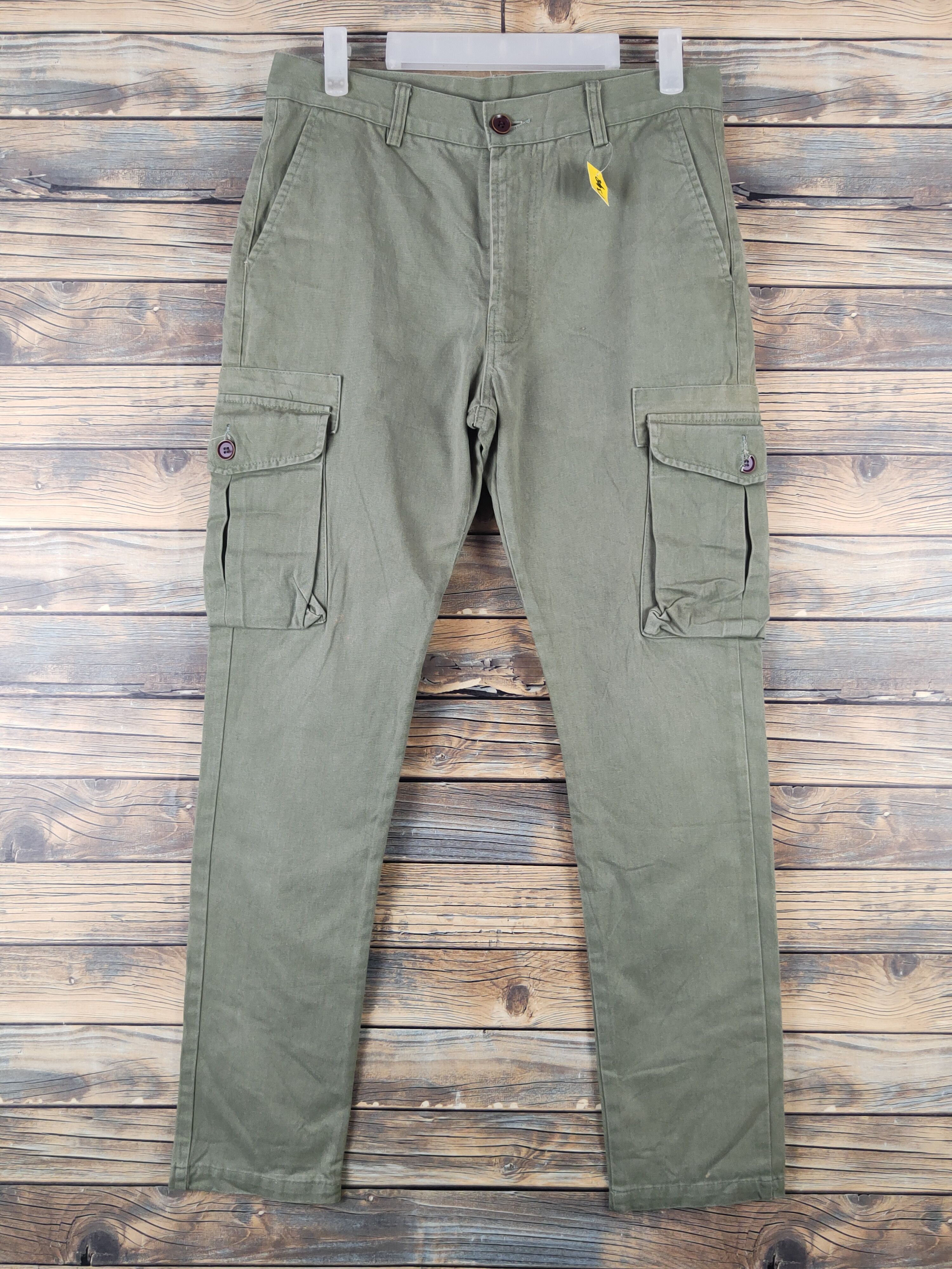 Japanese Brand DL N Floor Green Multipocket Tactical Cargo Pants #1348 Size US 31 - 1 Thumbnail