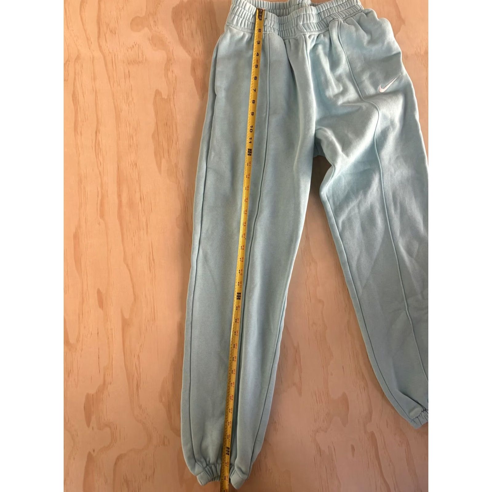 Nike Nike Sweatpants Womens XS Blue Fleece Joggers Elastic Waist Cuffed Ankles Size 26" / US 2 / IT 38 - 4 Thumbnail