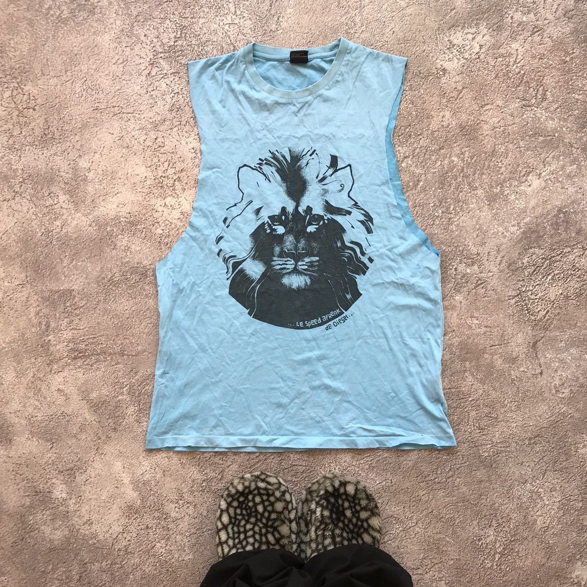 Vintage Vintage 90s Diesel Graphic Tank Top Tiger Face Streetwear M Size US M / EU 48-50 / 2 - 1 Thumbnail