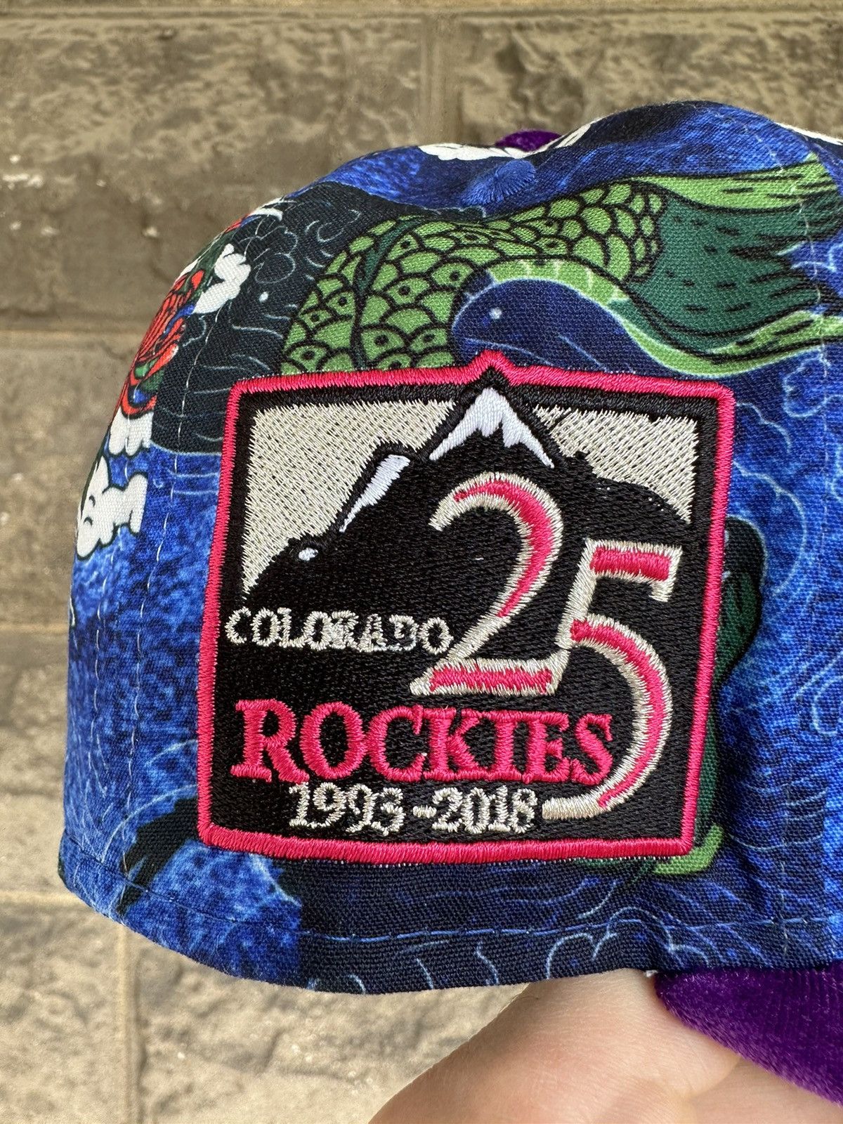MLB × New Era × Supreme 7 1/8 Colorado Rockies 25th Anniversary Koi Pond Rockwell Size ONE SIZE - 6 Thumbnail