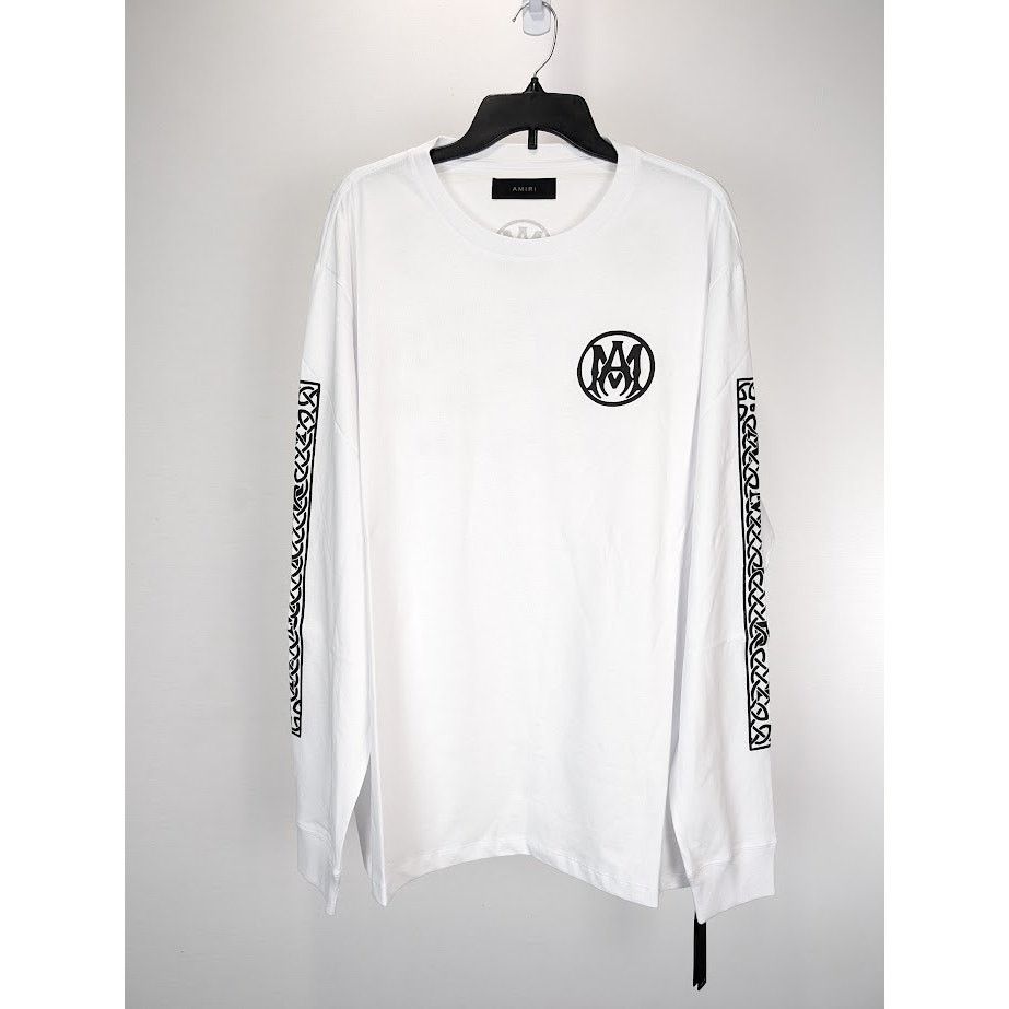 Amiri o1rshd1 Ouija Board Long Sleeve T-Shirt in White Size US XXL / EU 58 / 5 - 2 Thumbnail