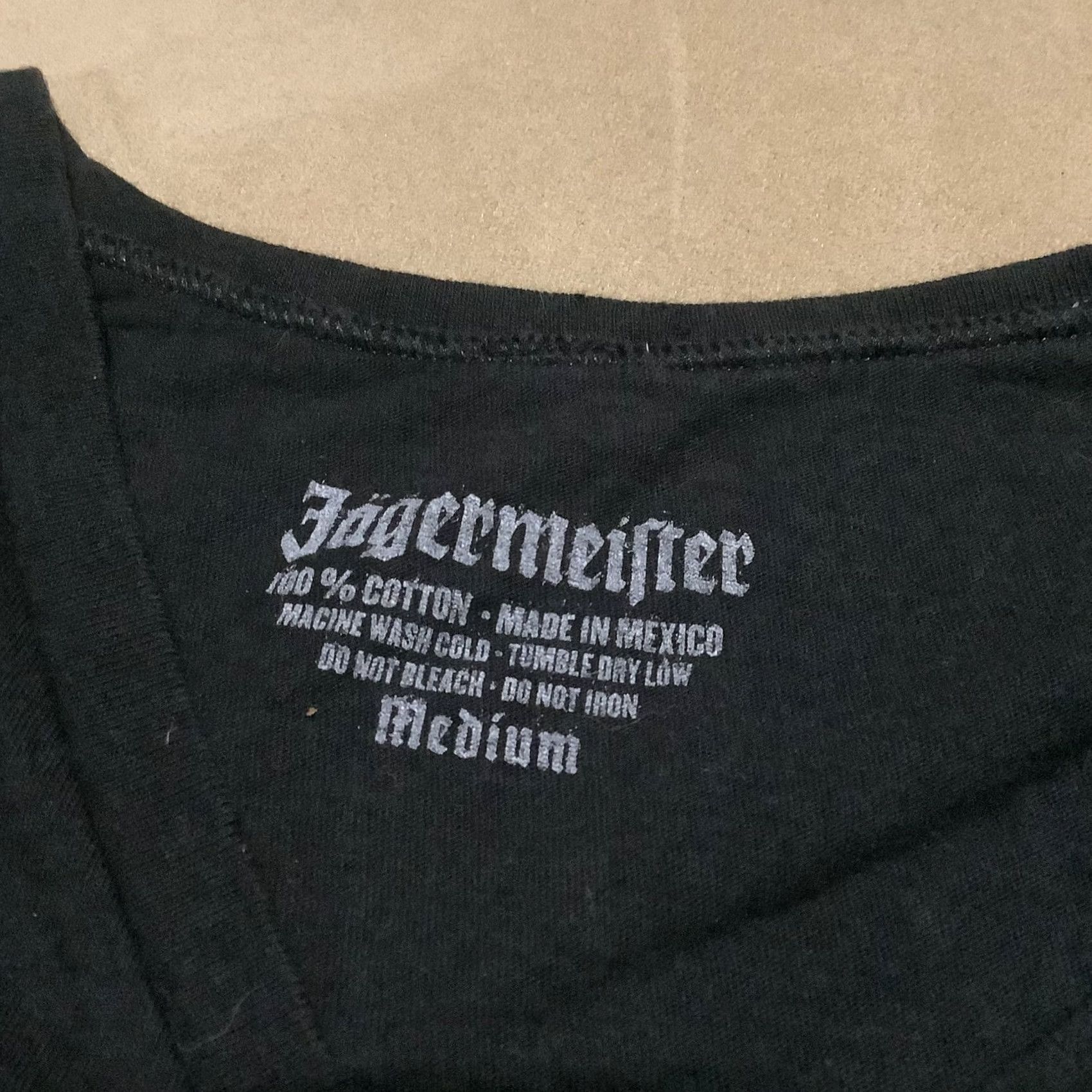 Vintage Jagermeister Shirt Women M V-Neck Black Short Sleeve Basic Booze Liquor Drink Deer 90s Jagermeister Women’s M Size M / US 6-8 / IT 42-44 - 4 Thumbnail