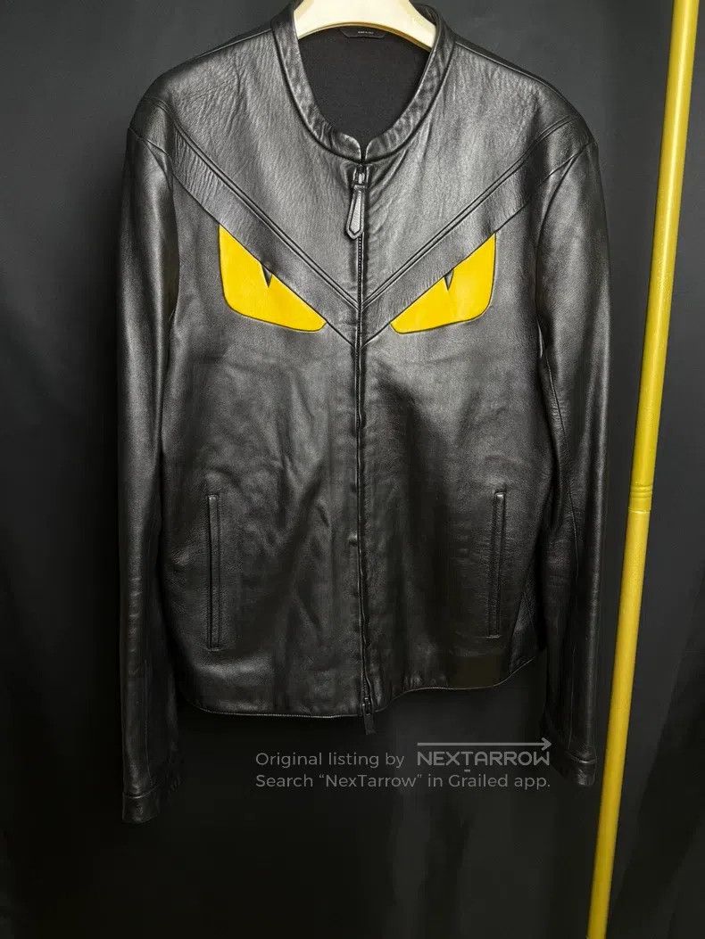 Fendi Fendi Little Monster Leather Jacket, Lamb Leather, Cashmer Size US M / EU 48-50 / 2 - 1 Thumbnail
