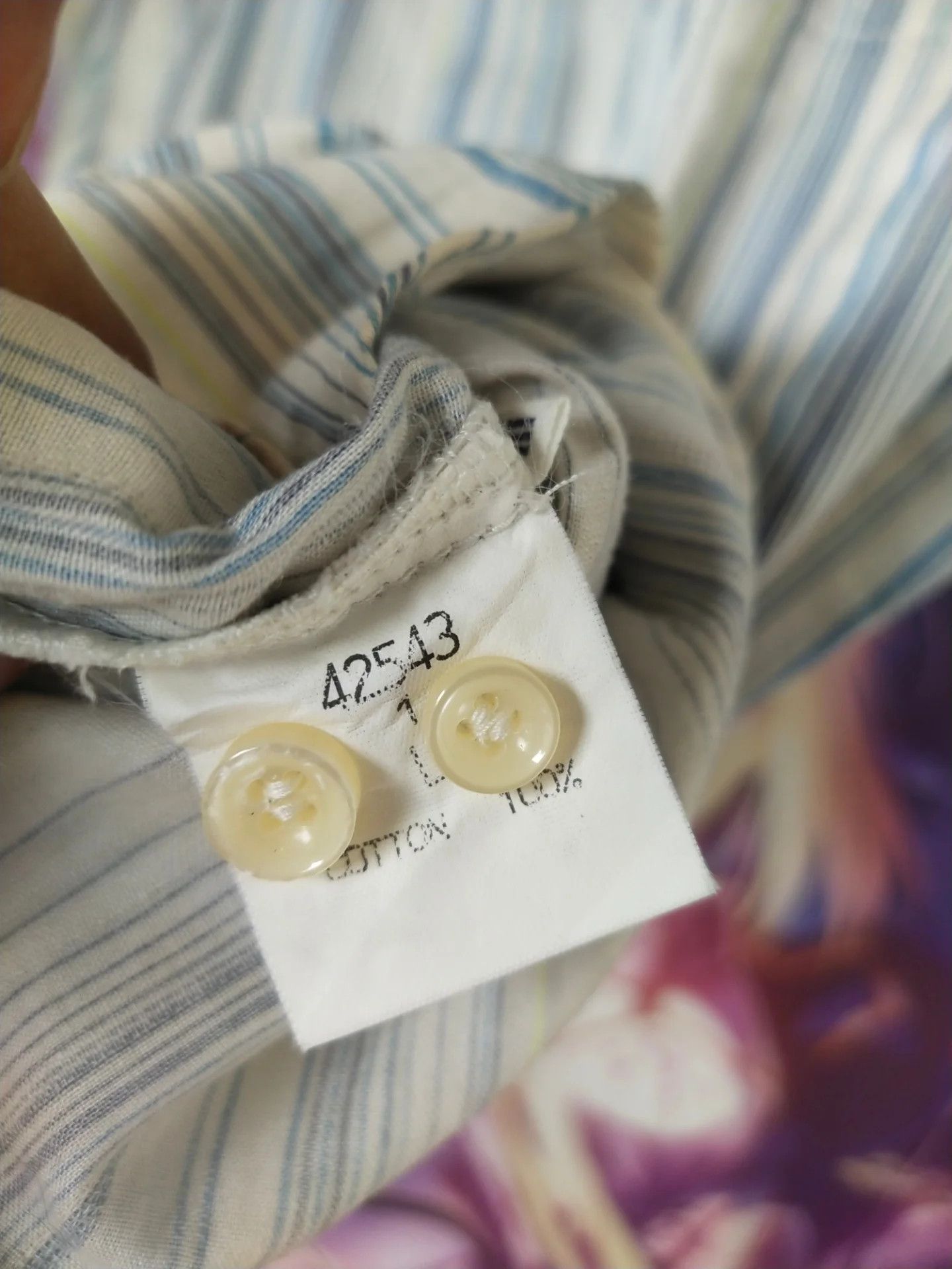 Japanese Brand Vintage Tess 8 Japan Made Striped Shirt Size L / US 10 / IT 46 - 4 Thumbnail