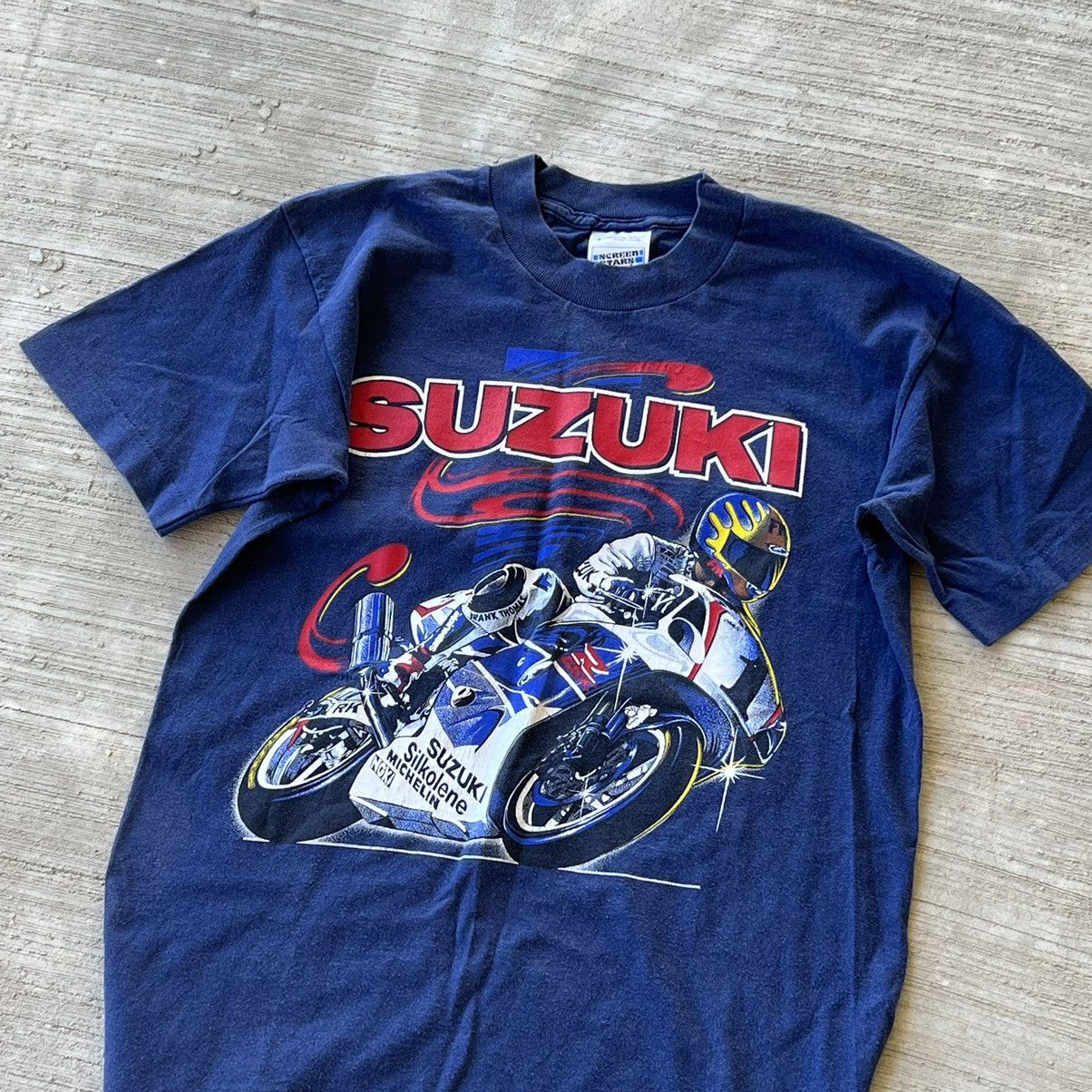 Vintage Screen Stars Vintage Suzuki Michelin Big Logo T-Shirt Size US S / EU 44-46 / 1 - 1 Thumbnail