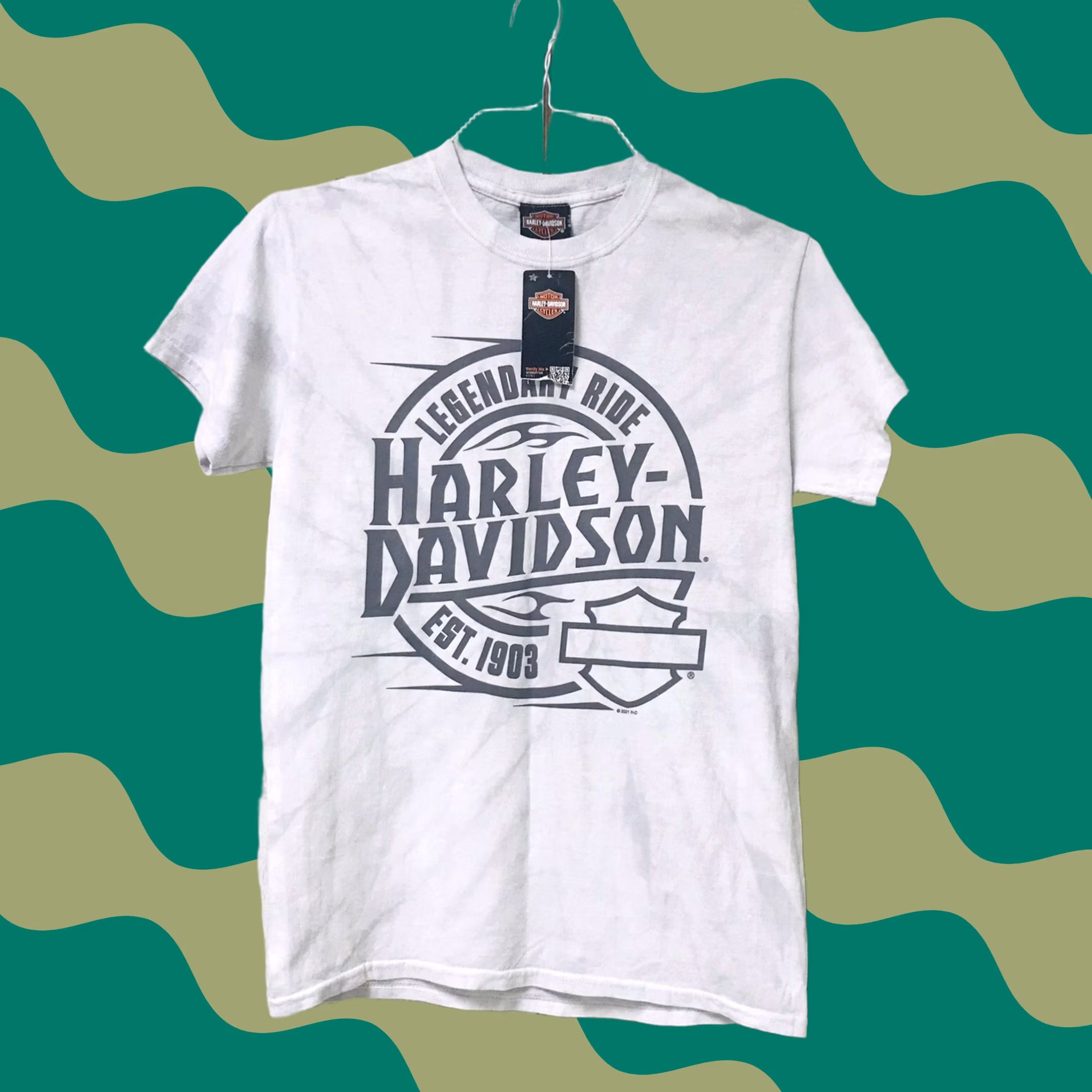 Harley Davidson Harley-Davidson Men Legendary Ride EST 1903 Wall, SD Tie Dye Short Sleeve T-Shirt S Multicolor Cotton Logo 1903 Retro Modern Size US S / EU 44-46 / 1 - 1 Thumbnail