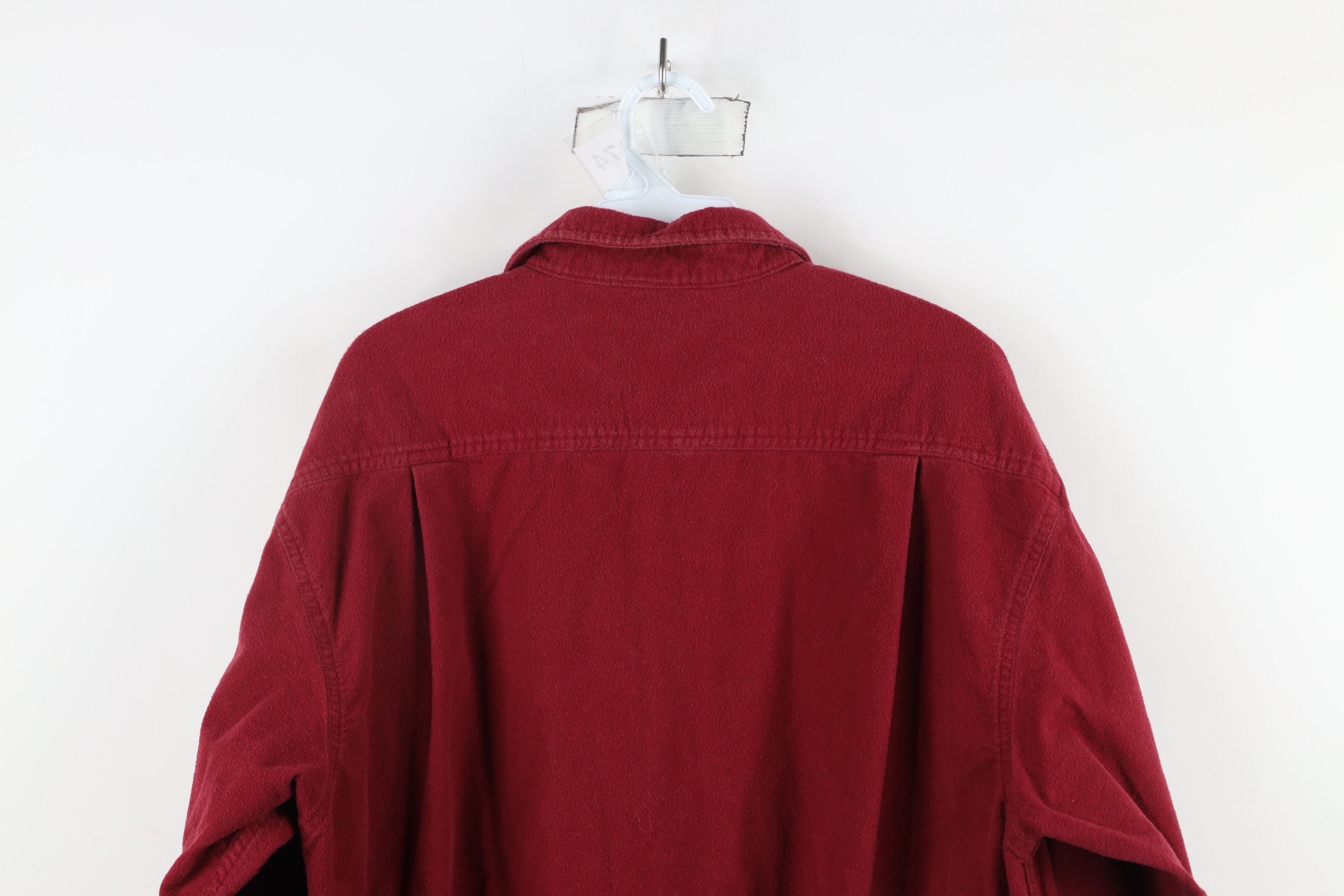 Vintage Vintage 90s Streetwear Chamois Cloth Button Shirt Red Size US L / EU 52-54 / 3 - 9 Thumbnail