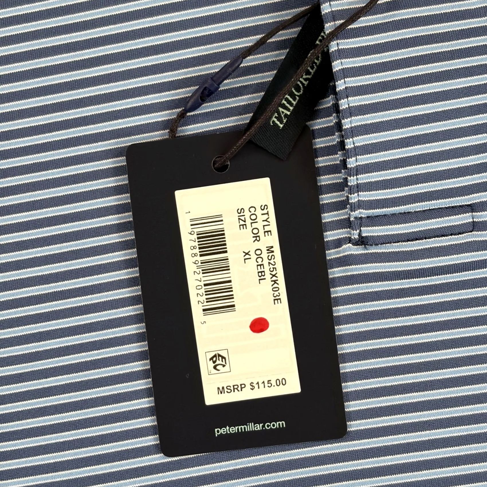 Peter Millar Peter Millar Crown Crafted Ambrose Performance Jersey Polo Shirt Men XL Blue Striped Polo Shirt NWT CXG-DS Size US XL / EU 56 / 4 - 4 Thumbnail