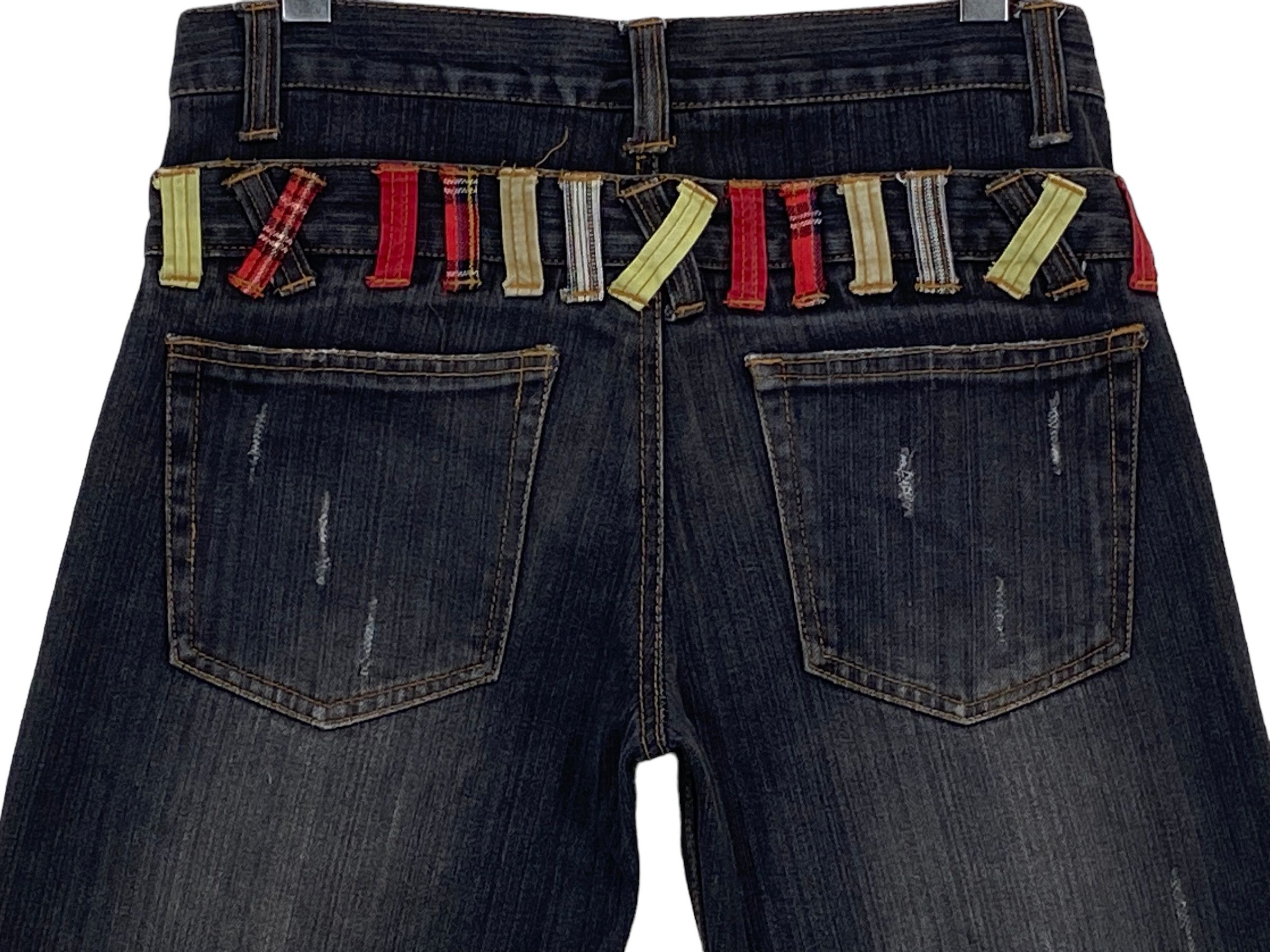 Japanese Brand Double Waist Punk Bondage Goth Rockers Jeans Size US 32 / EU 48 - 5 Thumbnail