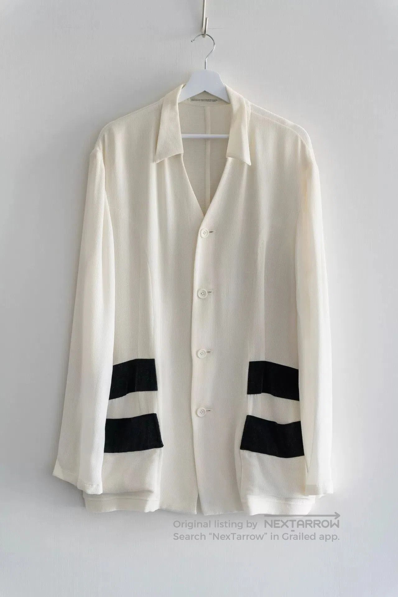 Yohji Yamamoto Yohji Yamamoto Velvet Reconstructed White Jacket. Size US M / EU 48-50 / 2 - 1 Thumbnail