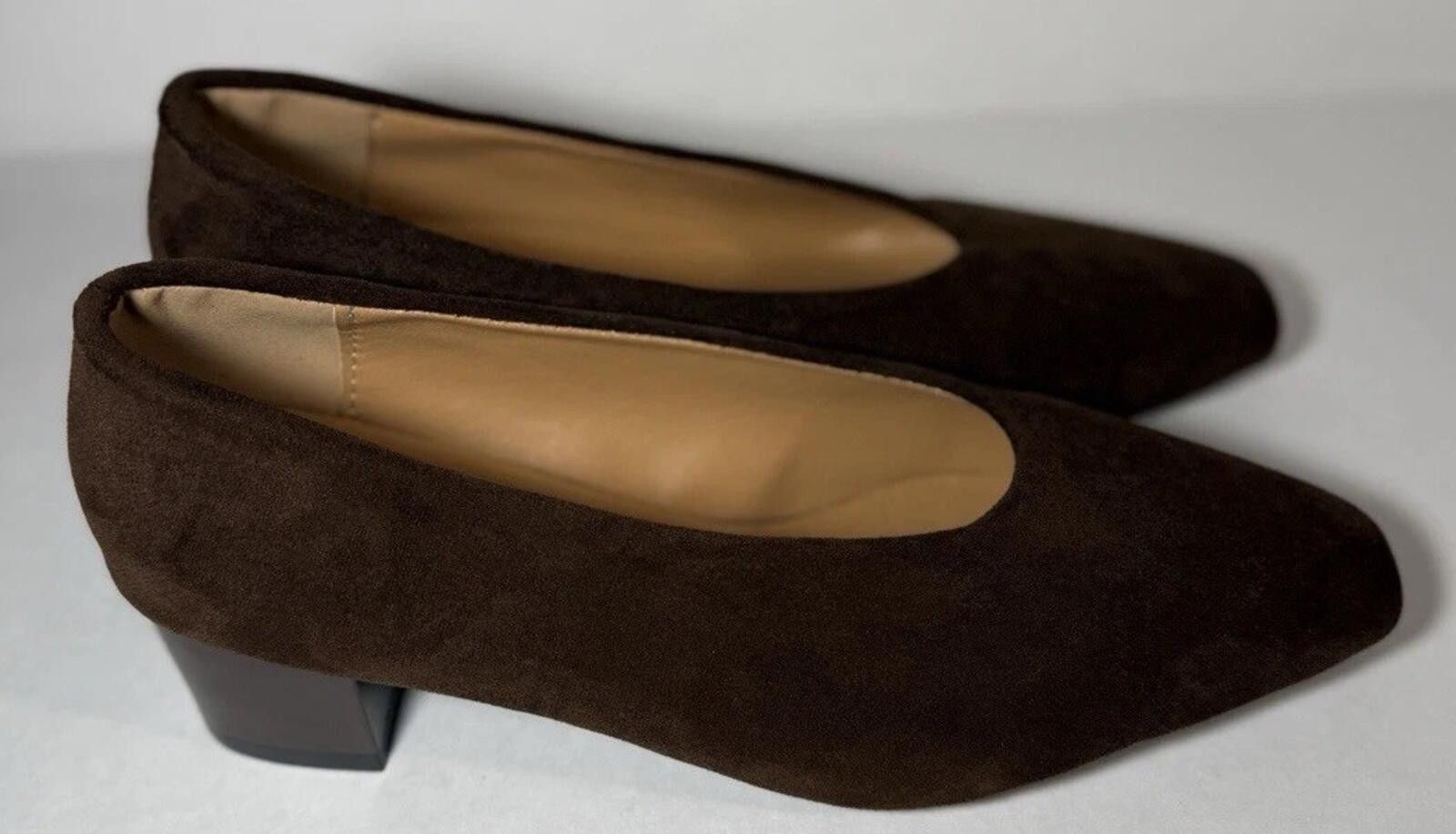 Other Love Fashion 7 - Mid Block Heel Pumps - Brown - NEW- EU37 Size US 6.5 / IT 36.5 - 1 Thumbnail