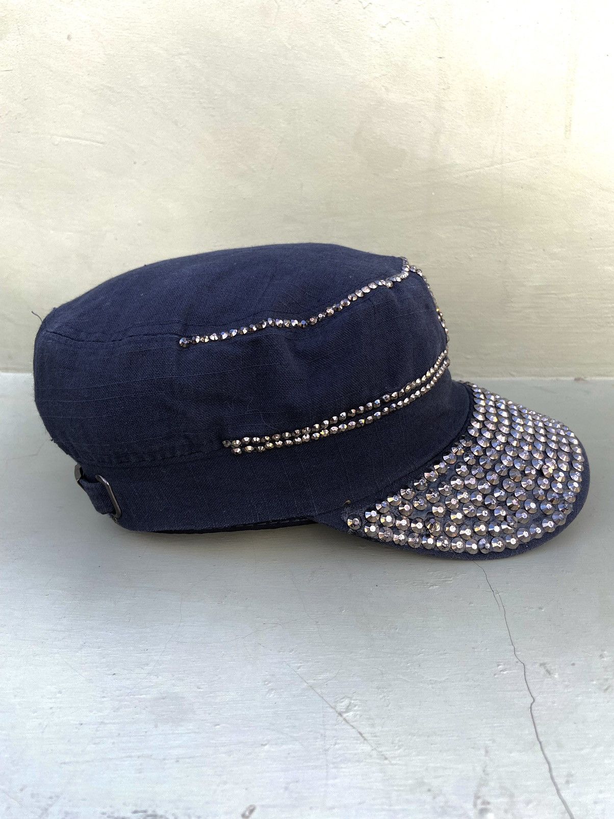 If Six Was Nine 2000s punk zircon studded patrol hat Size ONE SIZE - 5 Thumbnail