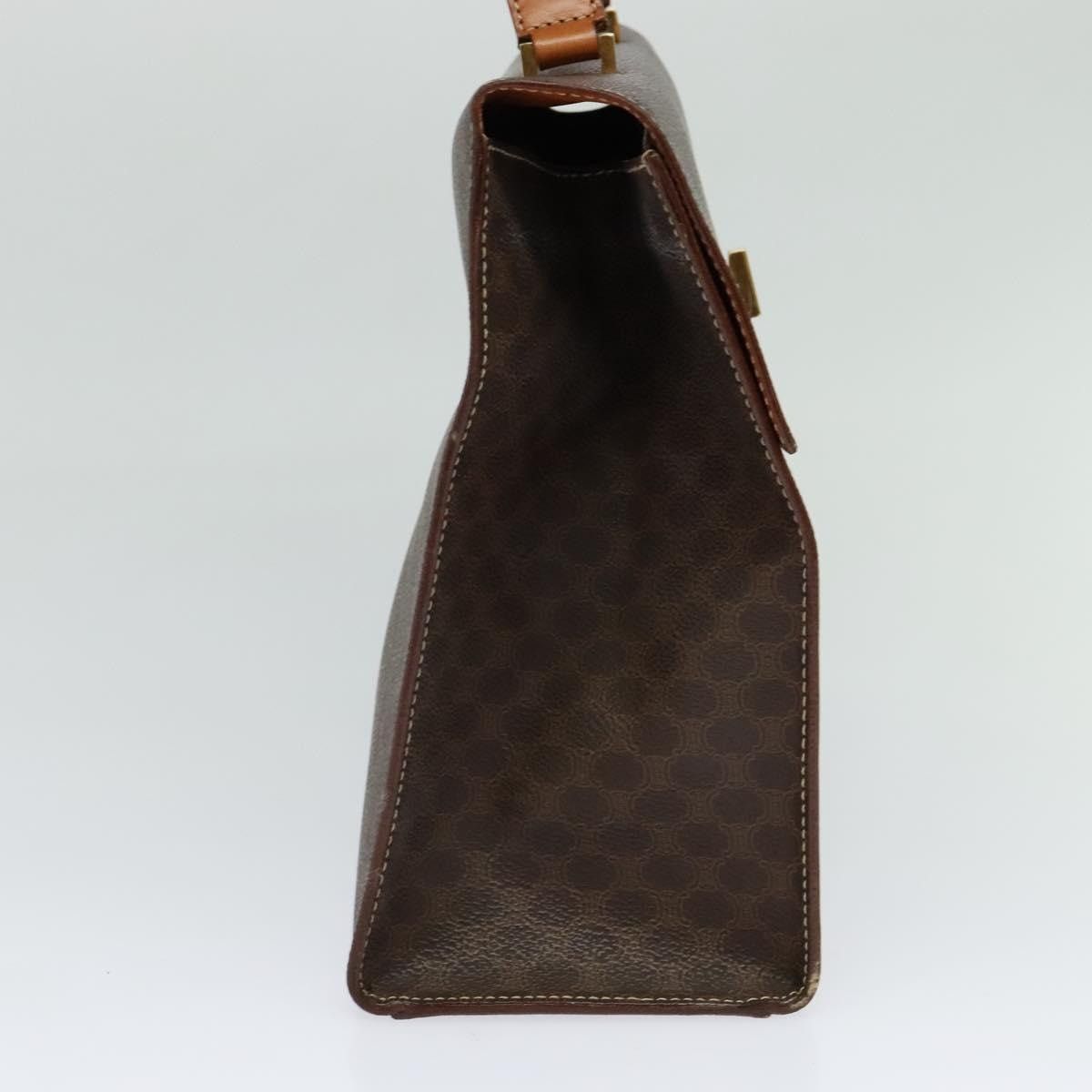 Celine CELINE Macadam Canvas Hand Bag Pvc Leather Brown Gold Size ONE SIZE - 4 Thumbnail