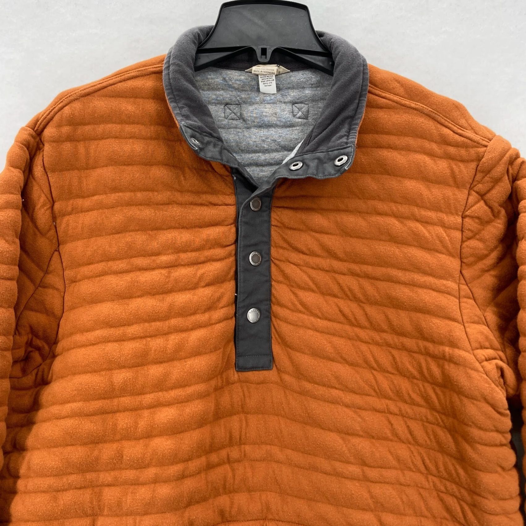 Rusty Duluth Clothing Men's Quilted Pullover Jacket Orange M Knit Workwear Jacket Size US M / EU 48-50 / 2 - 2 Thumbnail