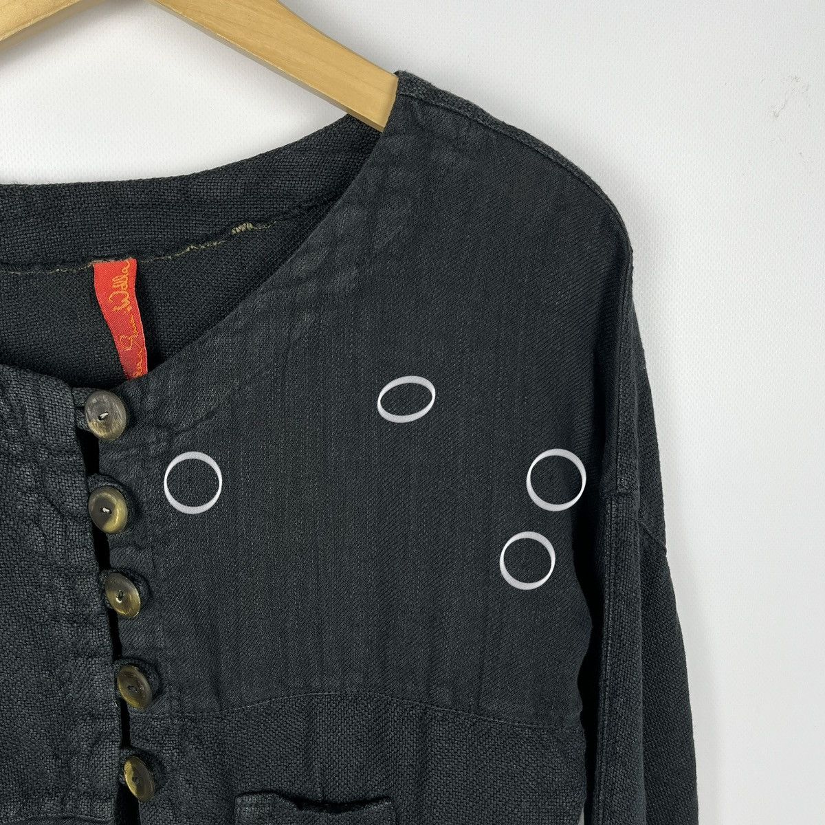 If Six Was Nine Avant-Garde Ewa I Walla linen cotton ladies gothic cardigan Size M / US 6-8 / IT 42-44 - 12 Thumbnail