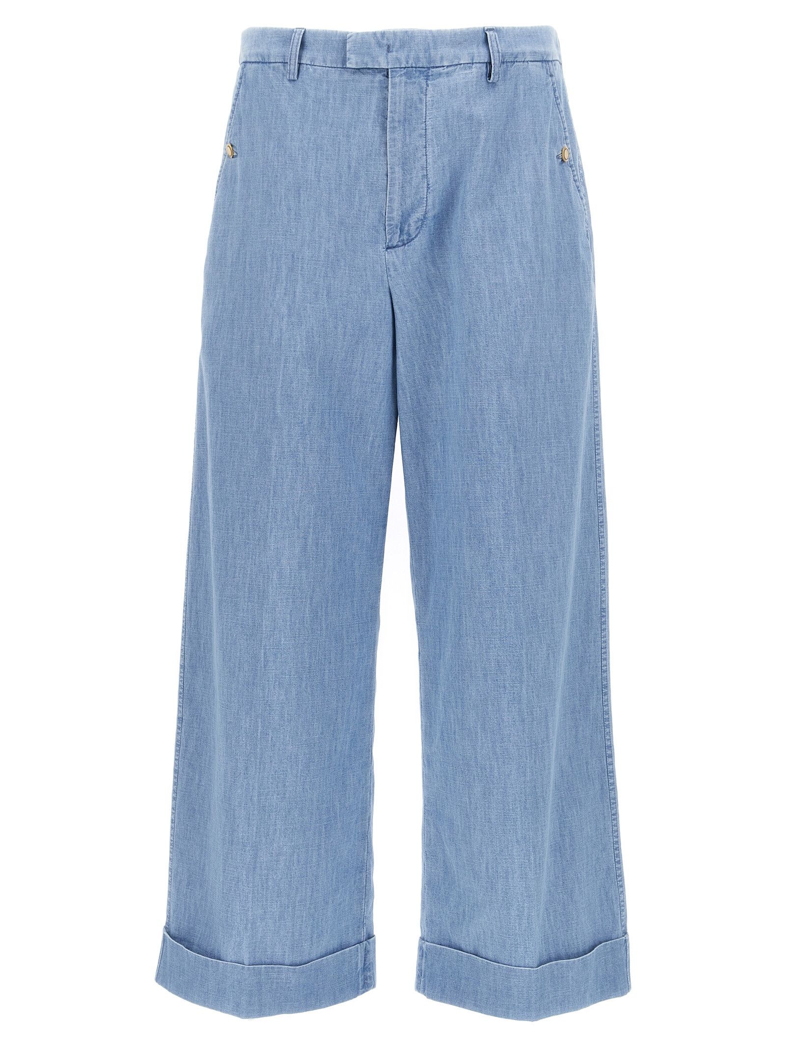 Valentino Valentino Garavani Turn-Up Jeans Size US 34 / EU 50 - 1 Thumbnail
