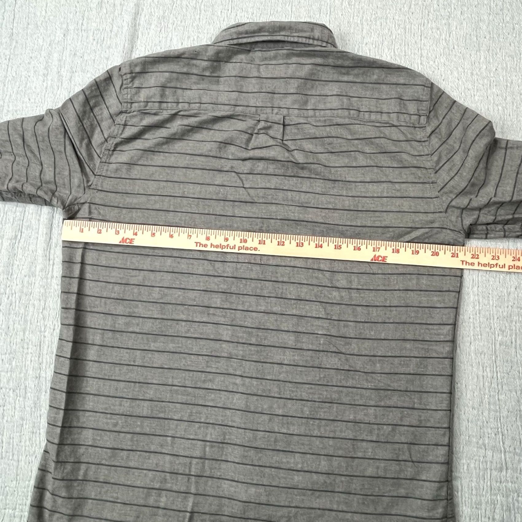 Marine Layer Marine Layer Button-Up Shirt Lightweight Cotton Blue Gray Stripes Long Sleeve Men LG Size US L / EU 52-54 / 3 - 7 Thumbnail