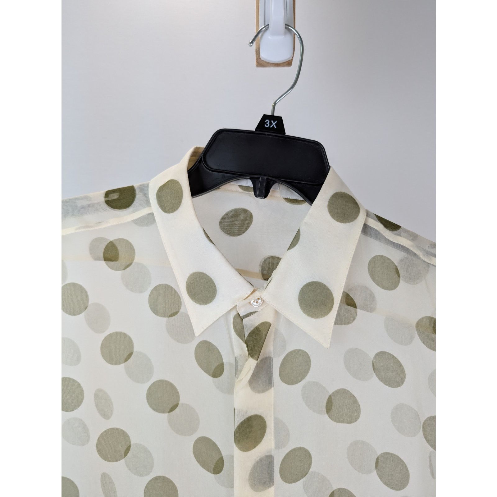 Saint Laurent Paris o1rshd1 Chemise Col Universe Polka Dot Button up Shirt Size US S / EU 44-46 / 1 - 7 Thumbnail