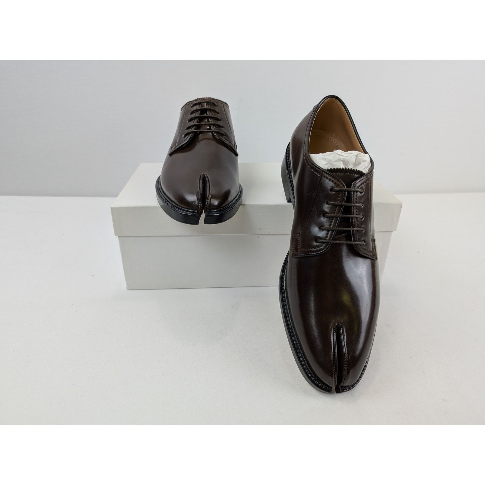Maison Margiela o1rshd1 Tabi Derby Shoe Boots in Brown Size US 10 / EU 43 - 17 Thumbnail