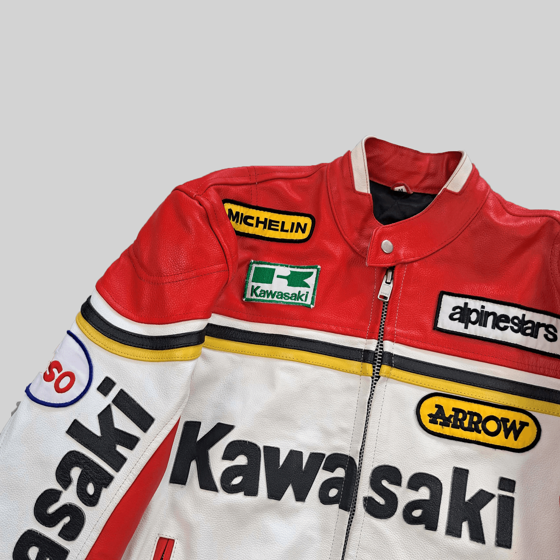 Other 🔥Kawasaki LEATHER JACKET RARE Motorcycle STREETWEAR jacket Size US M / EU 48-50 / 2 - 2 Thumbnail