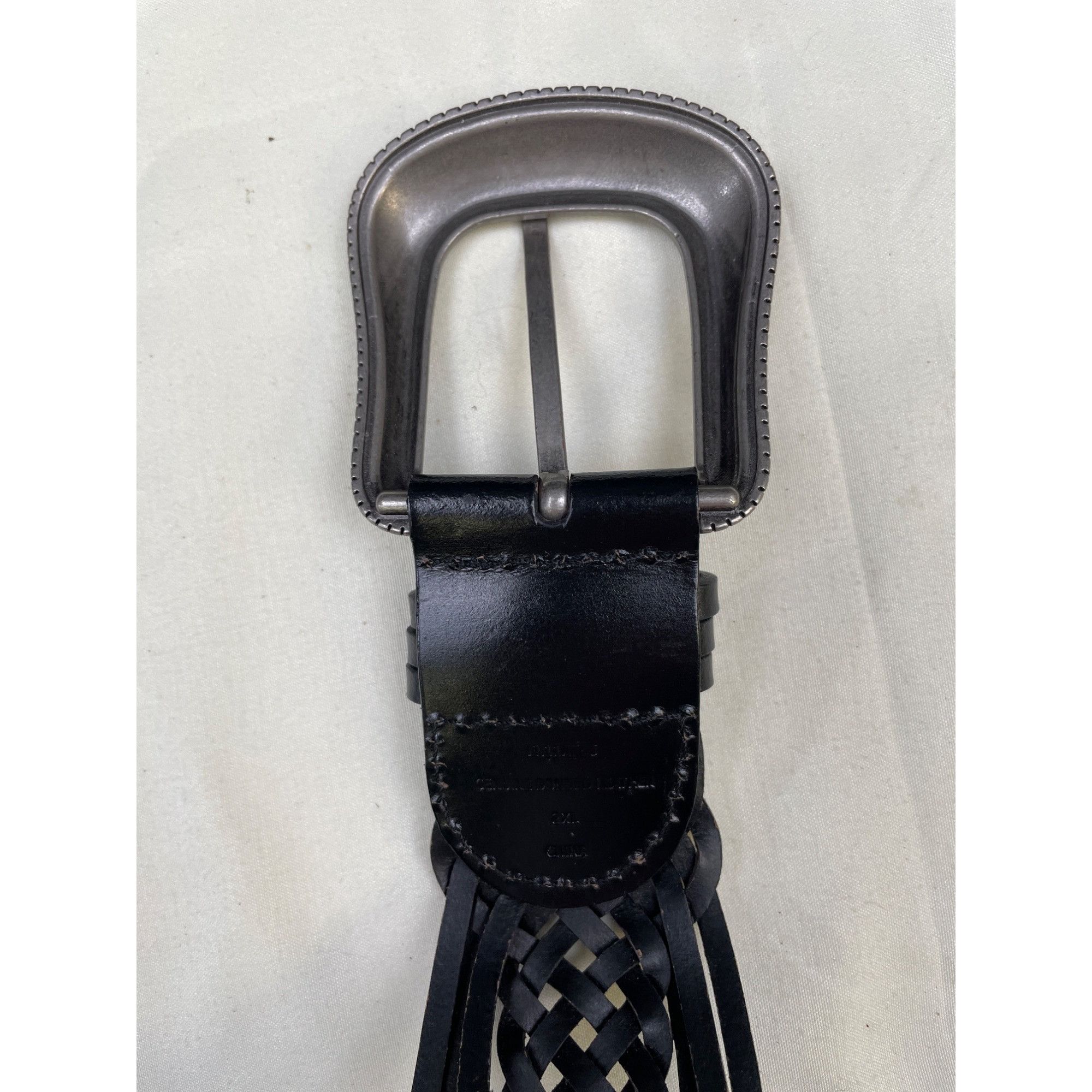 Other Western Women's Belt Black Genuine Leather Braided Size XXL Size ONE SIZE - 3 Thumbnail
