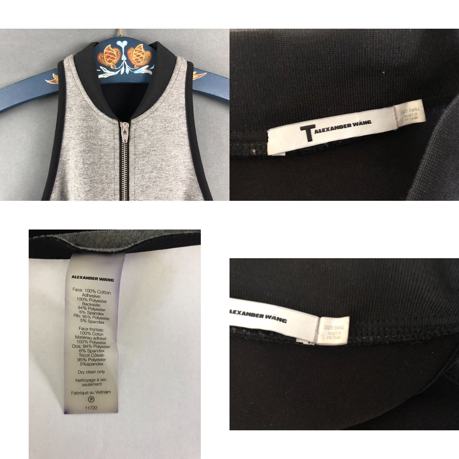 Alexander Wang Alexander Wang Full Zip Sleeveless Dress Cotton Gray Women S Size S / US 4 / IT 40 - 8 Thumbnail