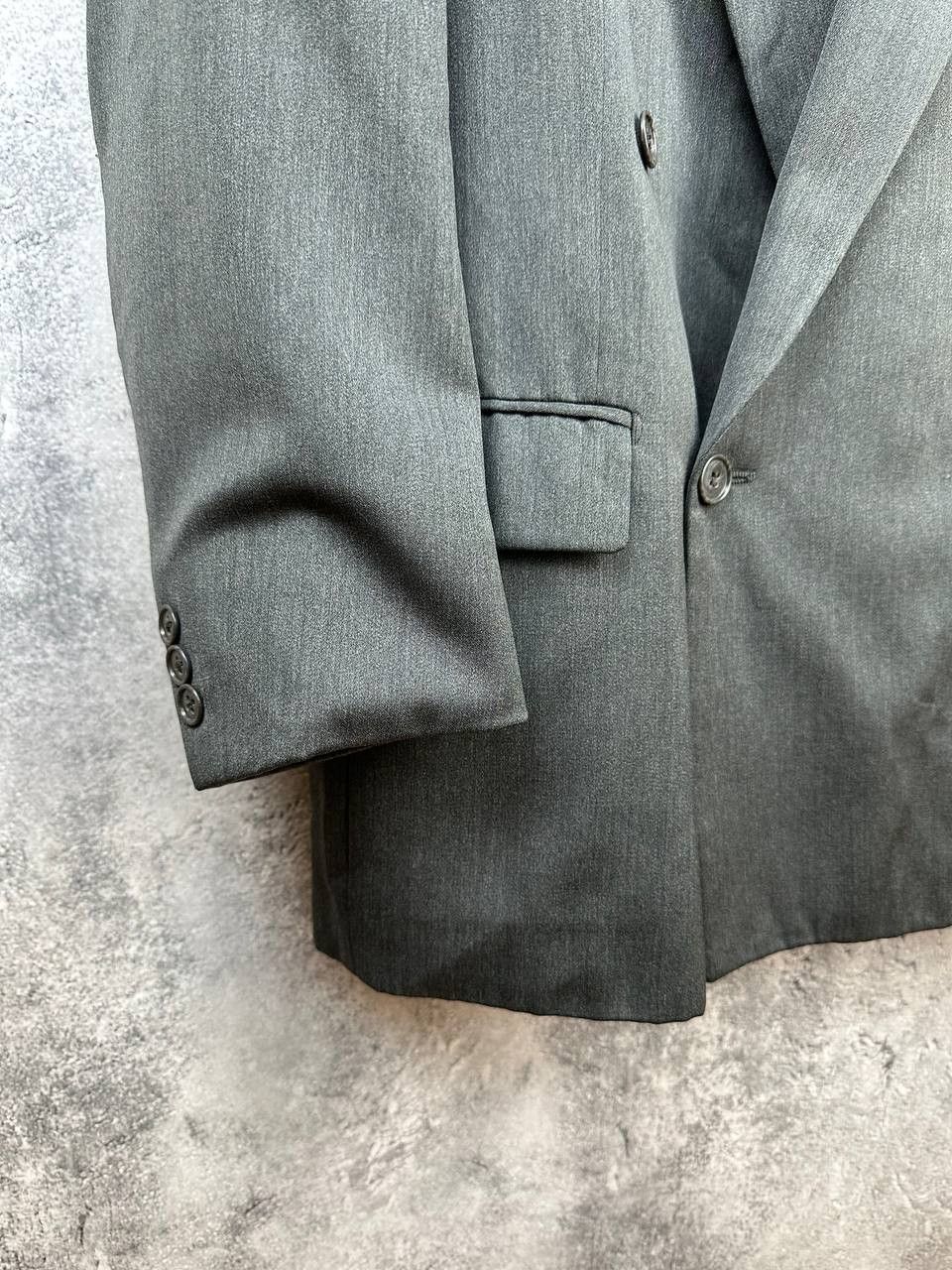 Yves Saint Laurent Yves Saint Laurent Pour Homme VTG Gray Double-Breasted Suit Size 48R - 11 Thumbnail