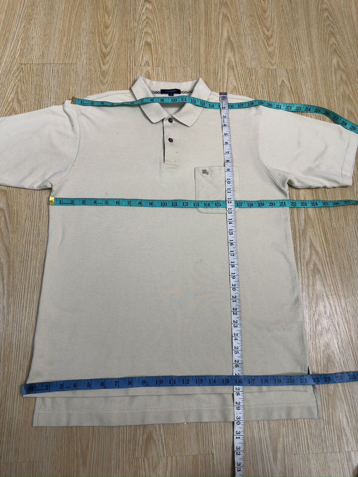 Burberry Burberry London Novacheck Cream Single Pocket Polo A290 Size US M / EU 48-50 / 2 - 5 Thumbnail
