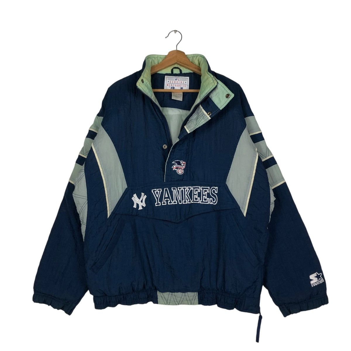 New York Yankees 🔥VINTAGE BOMBER JACKET SPORTSWEAR STARTER NEW YORK YANKEES Size US L / EU 52-54 / 3 - 13 Thumbnail