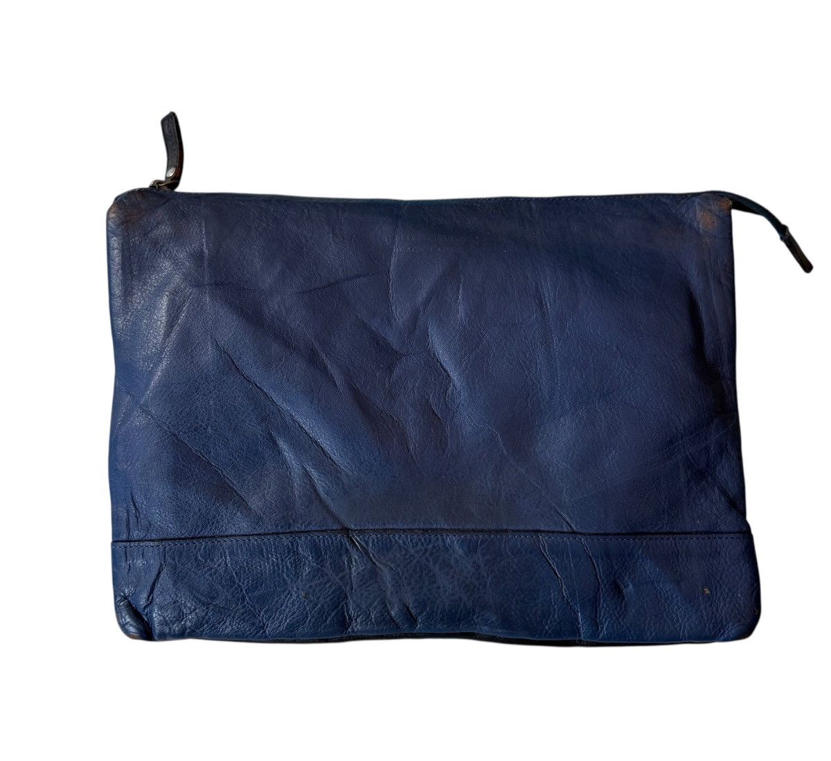 Burberry Burberry Black Label Patina Clutch Bag Blue Leather Size ONE SIZE - 1 Thumbnail
