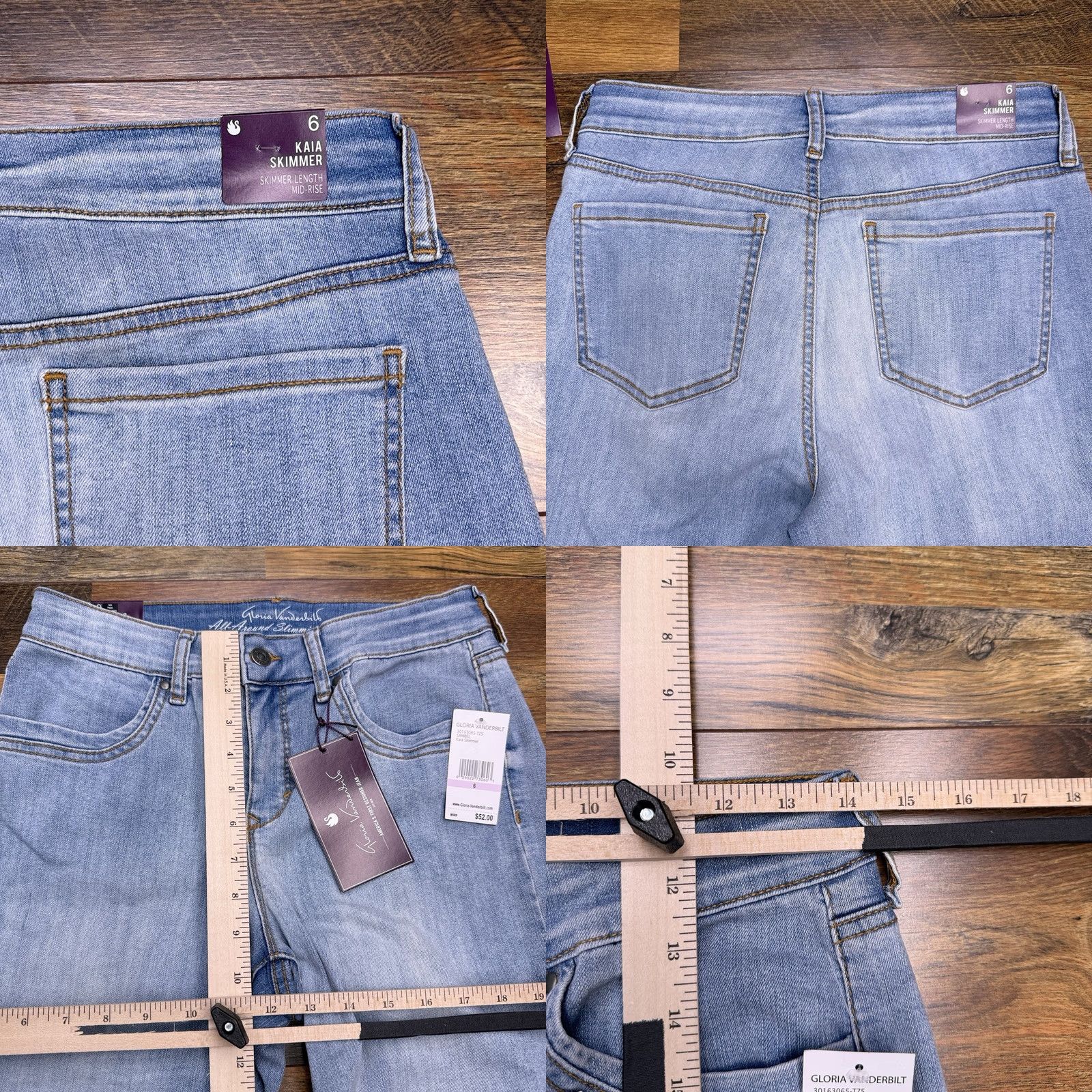 Gloria Vanderbilt Gloria Vanderbilt Kaia Skimmer Jeans Womens 6 Sanibel Mid Rise Stretch New Size 28" / US 6 / IT 42 - 8 Thumbnail