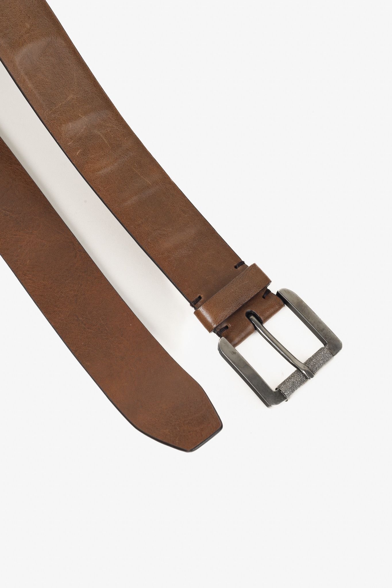 Brunello Cucinelli Brunello Cucinelli Square Ornate Buckle Brown Belt Size ONE SIZE - 5 Thumbnail