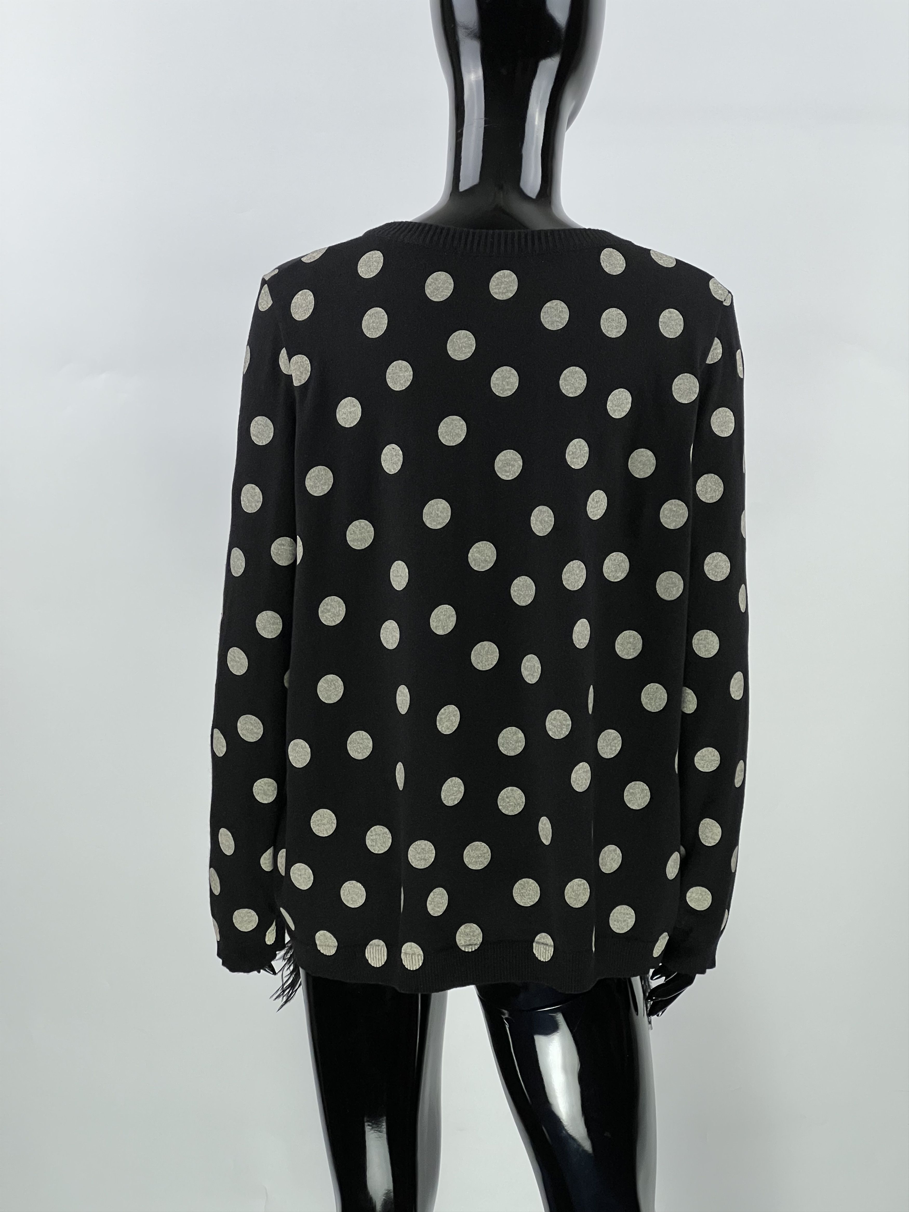 Other Aniye By Wool Cashmere Angora Polka Dot Feathers Trim Size L / US 10 / IT 46 - 3 Thumbnail