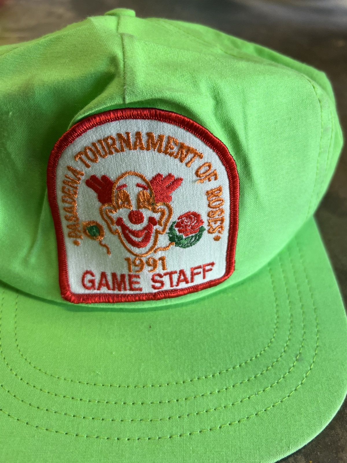 Otto Vintage Rose Bowl 1991 Game Staff Patch Hat Size ONE SIZE - 2 Thumbnail