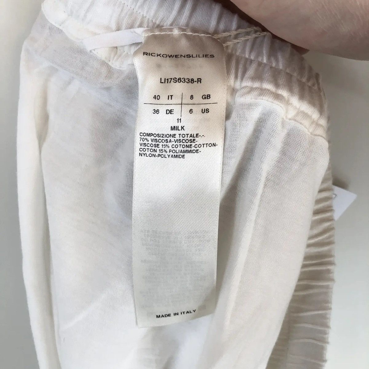 Rick Owens Rick Owens Lilies S/S 2017 White Shorts Drawstring NEW Size 27" / US 4 / IT 40 - 8 Thumbnail