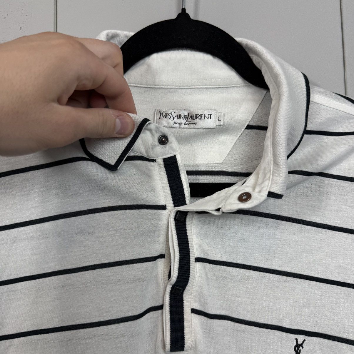 Yves Saint Laurent Vintage Yves Saint Lauren Polo Shirt Size US L / EU 52-54 / 3 - 6 Thumbnail