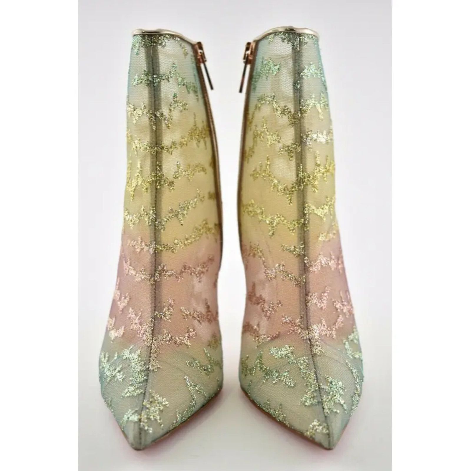 Christian Louboutin Christian Louboutin Nancy Bootie 100 Multicolor Glitter Mesh Size US 10 / IT 40 - 5 Thumbnail